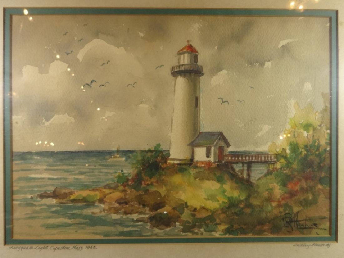 DUDLEY HAWKINS WATERCOLOR PAINTING, ANNISQUAM LIGHT, (1 of 8)