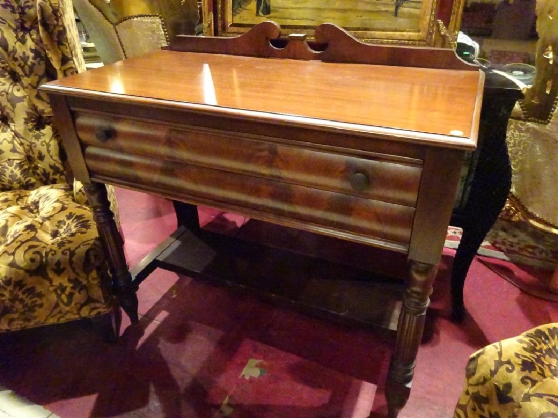 EMPIRE STYLE MAHOGANY BUFFET, 2 DRAWERS, VERY GOOD (1 of 6)