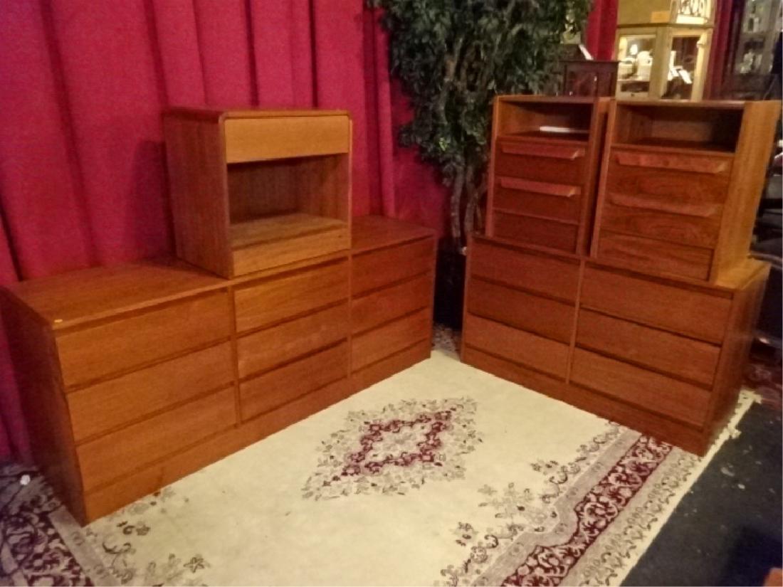 5 PC DANISH MODERN ASSEMBLED BEDROOM SET, INCLUDES 9 (1 of 4)