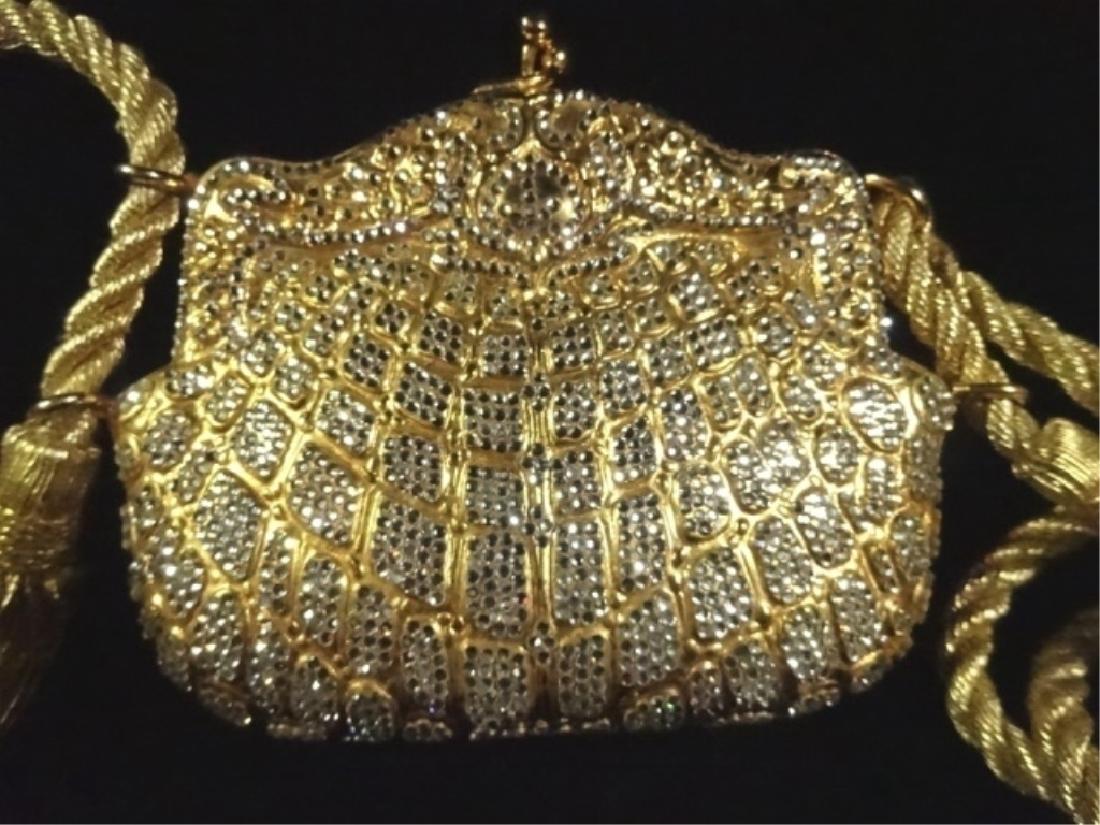 VINTAGE JUDITH LEIBER MINAUDIERE CLUTCH HANDBAG, GOLD (1 of 10)