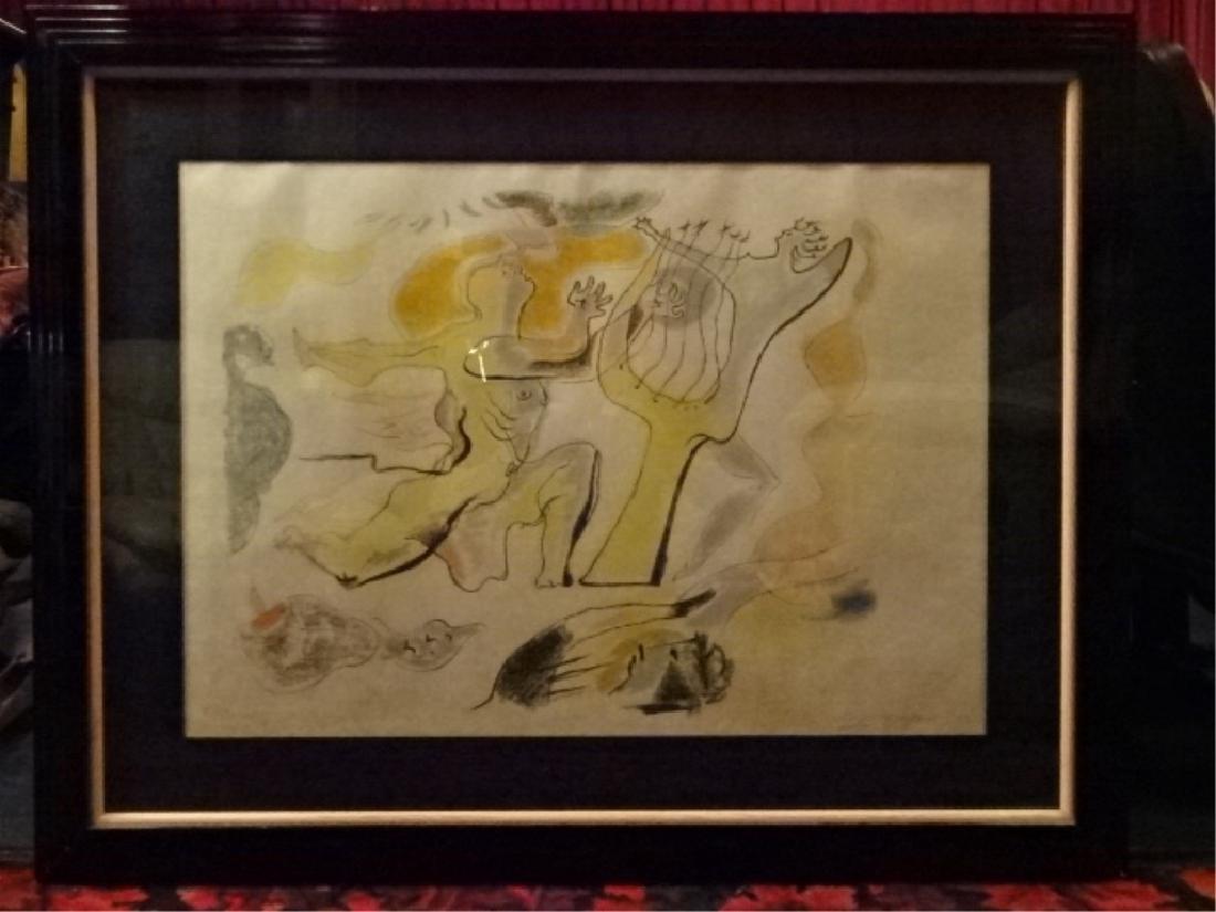 ANDRE DAFFON PENCIL SIGNED ABSTRACT LITHOGRAPH, LIMITED (1 of 10)