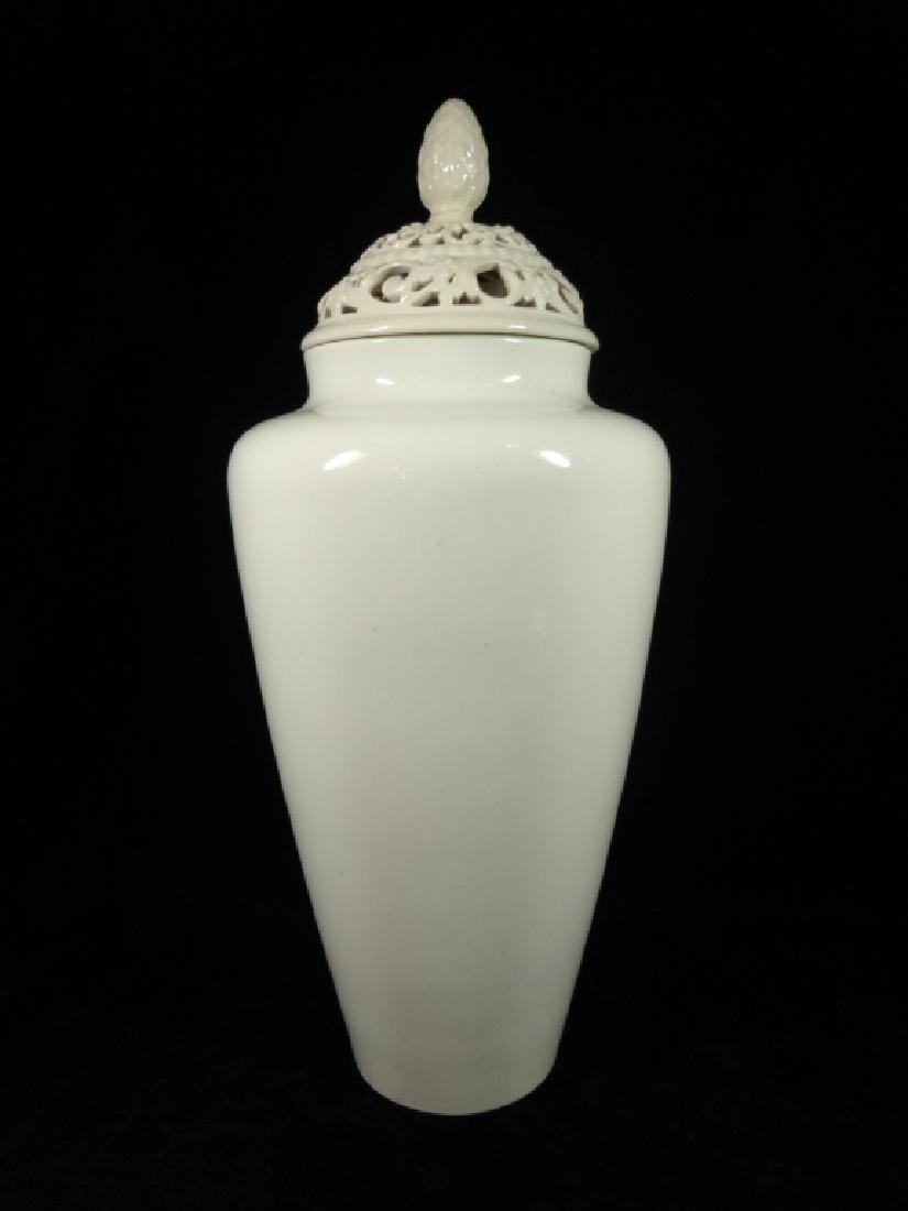 ANTIQUE WILLETS BELLEEK VASE WITH RETICULATED TOP, (1 of 13)