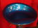 2 MODERN HYDRAULIC BARSTOOLS, BLUE MOULDED TOP, CHROME - 4