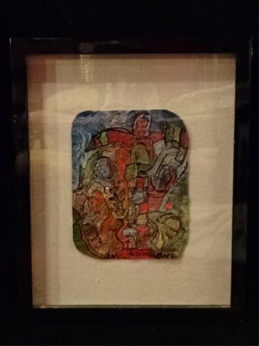 ALEXANDER GORE ORIGINAL OIL ON PAPER, ABSTRACT FIGURE, (1 of 8)