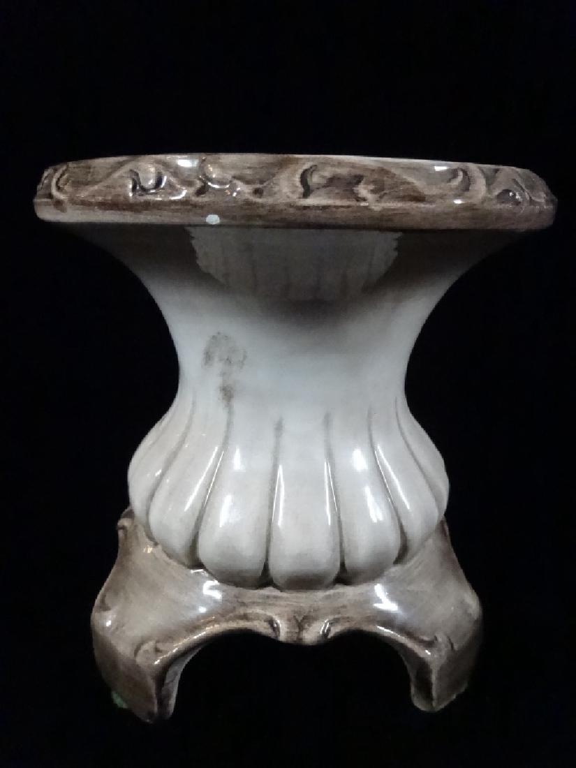 ITALIAN CAPODIMONTE PORCELAIN PILLAR CANDLE HOLDER, (1 of 4)