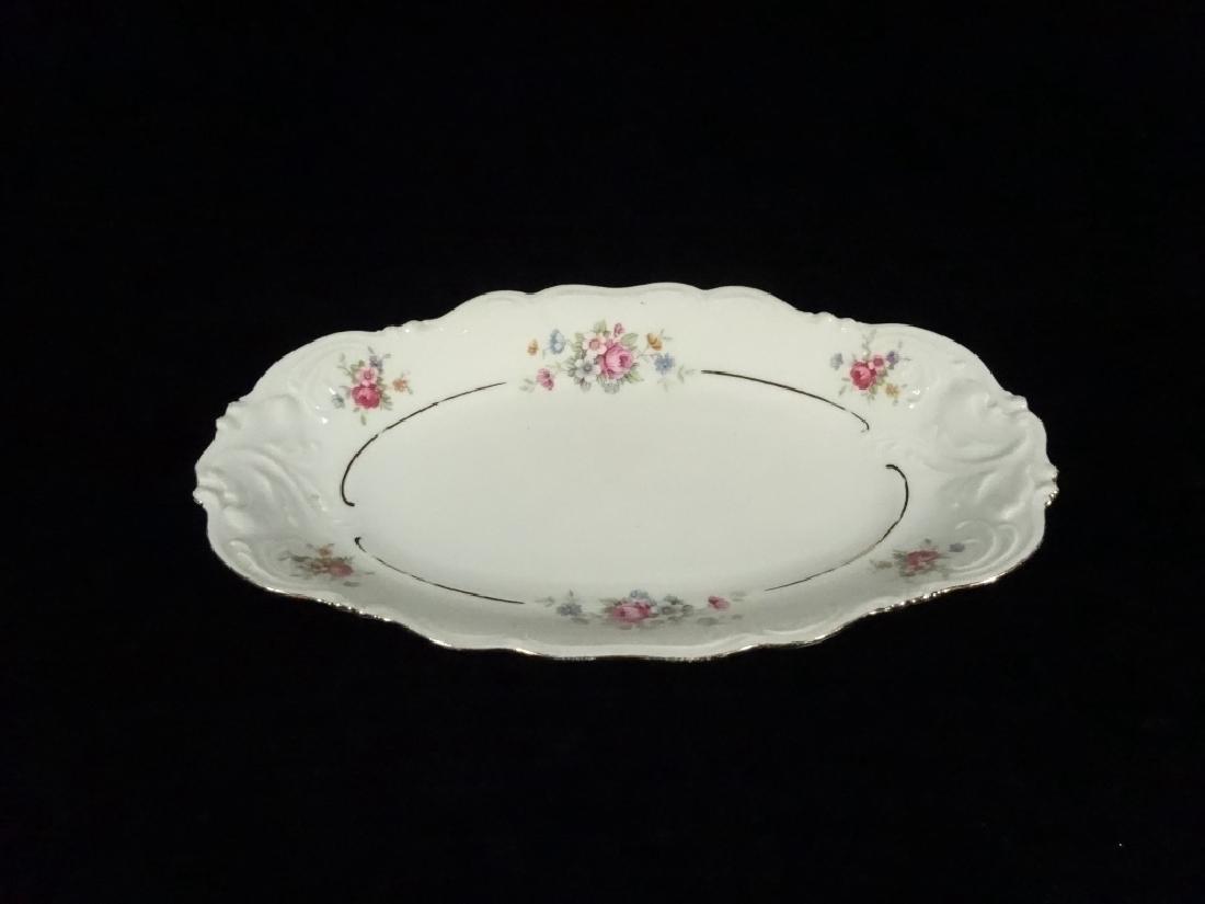 KPM PORCELAIN DISH, OVAL WITH FLORAL DESIGN, MADE IN: KPM PORCELAIN DISH, OVAL WITH FLORAL DESIGN, MADE IN POLAND, APPROX 10" X 5.5", SKU999