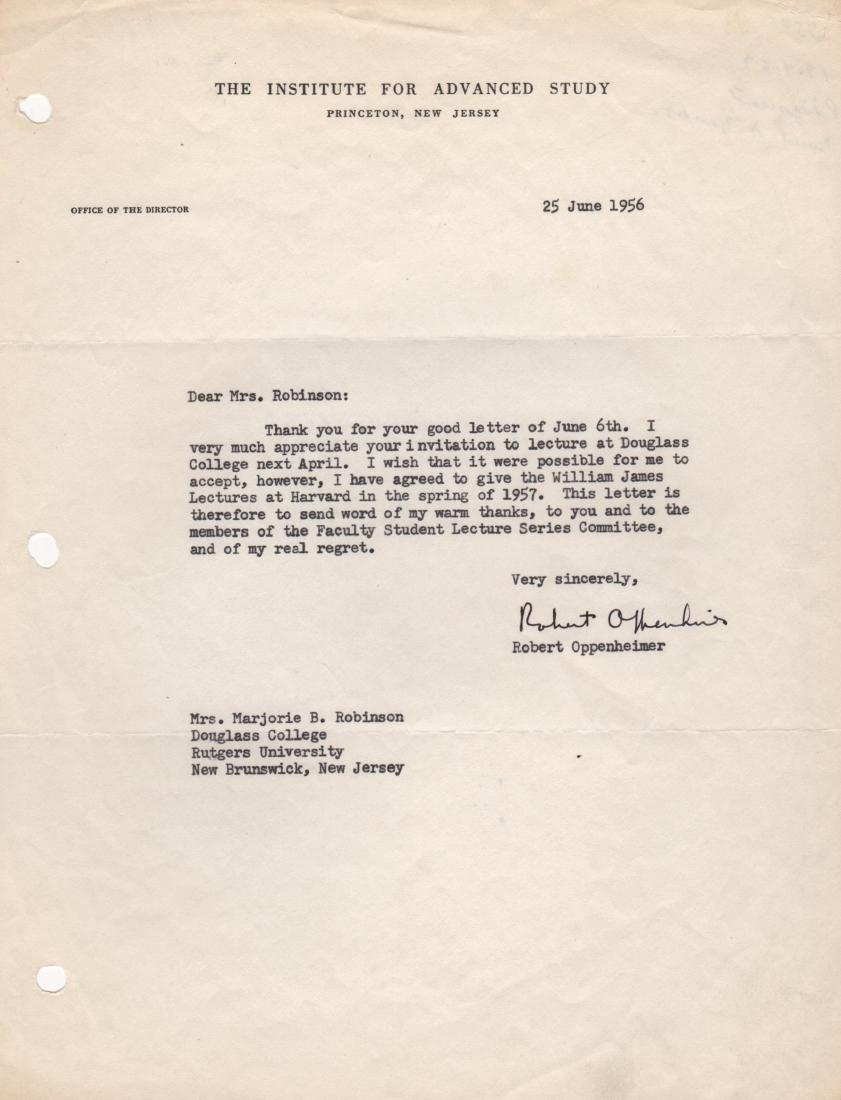 OPPENHEIMER J. ROBERT: (1904-1967) American Theoretical (1 of 1)