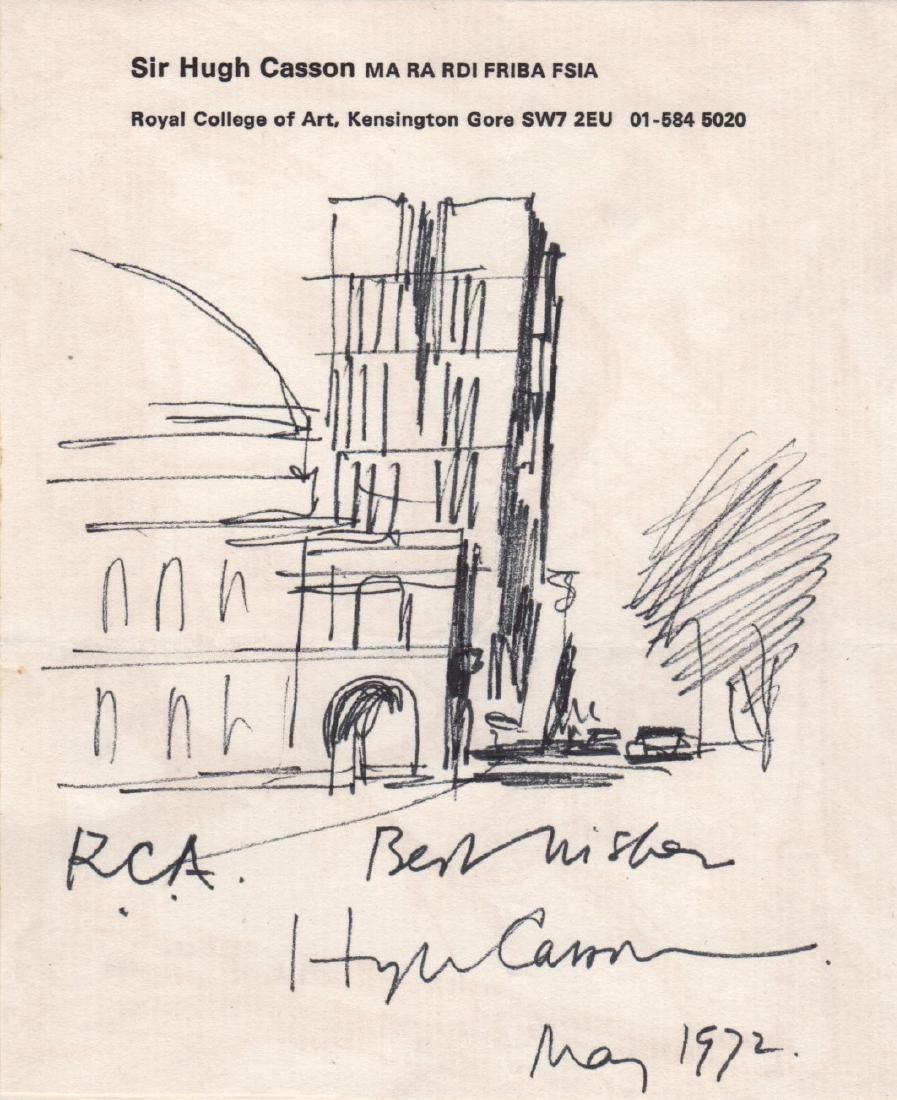 CASSON HUGH: (1910-1999) British Architect. Signed ink (1 of 1)