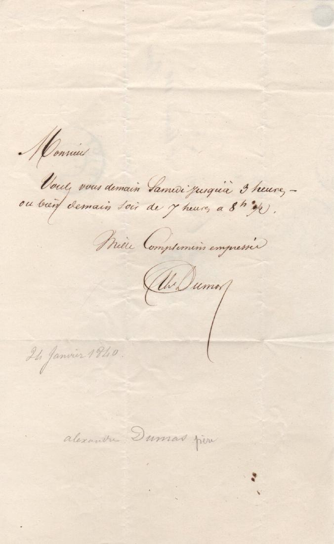 DUMAS ALEXANDRE: pere (1802-1870) French Writer whose (1 of 1)