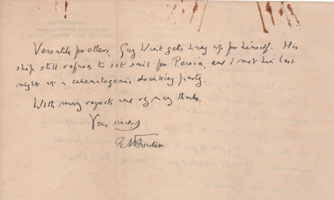 FORSTER E. M.: (1879-1970) English Novelist of A Room (1 of 1)