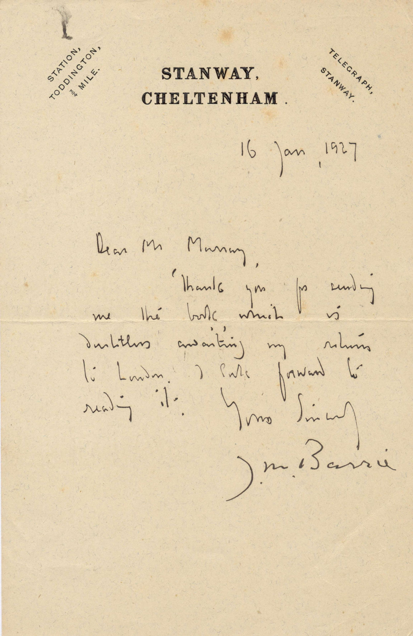 BARRIE J. M.: (1860-1937) (1 of 1)