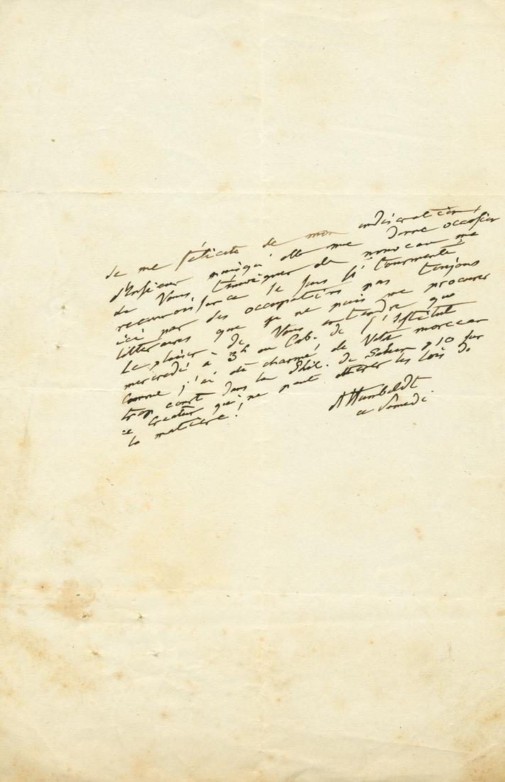 HUMBOLDT ALEXANDER VON: (1769-1859) (1 of 1)