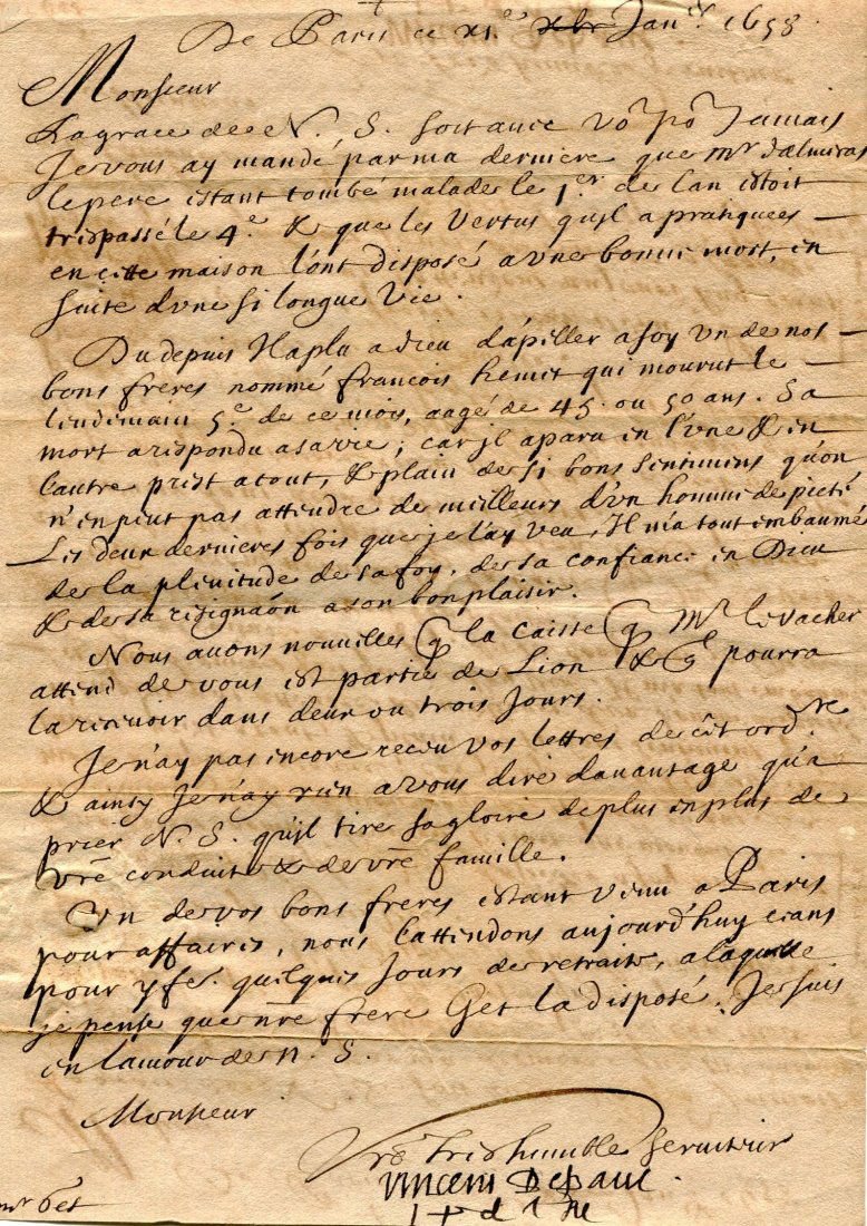 SAINT VINCENT DE PAUL: (1581-1660) (1 of 2)