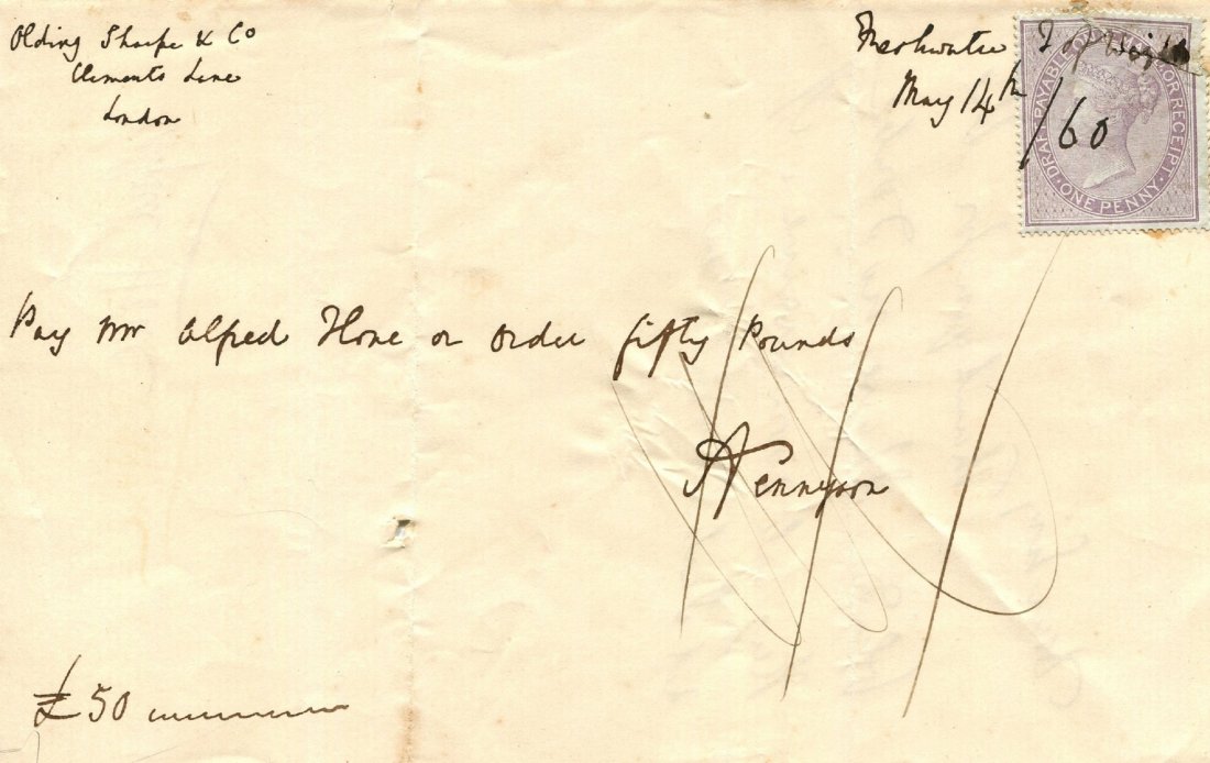 TENNYSON ALFRED: (1809-1892) (1 of 2)