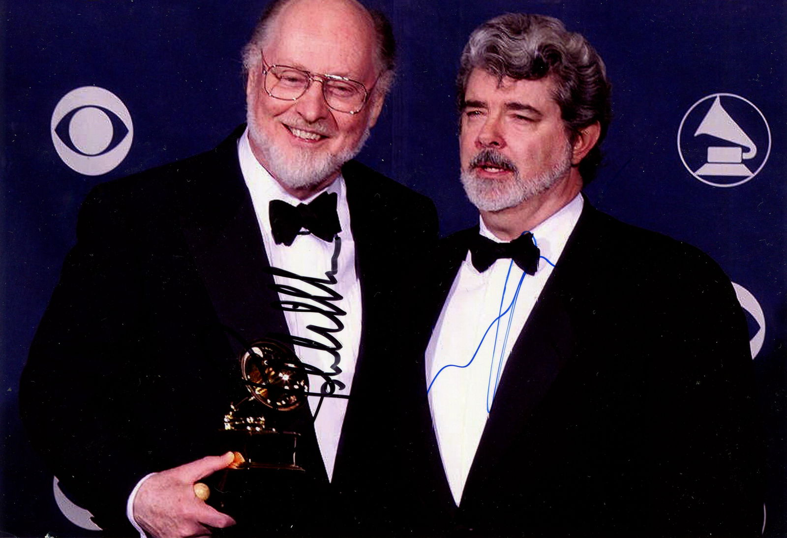 LUCAS GEORGE & WILLIAMS JOHN:: LUCAS GEORGE & WILLIAMS JOHN: George Lucas (1944- ) American film Director. Best known for creating the Star Wars and Indiana Jones franchises, & John Williams (1932- ) American Composer. Williams has