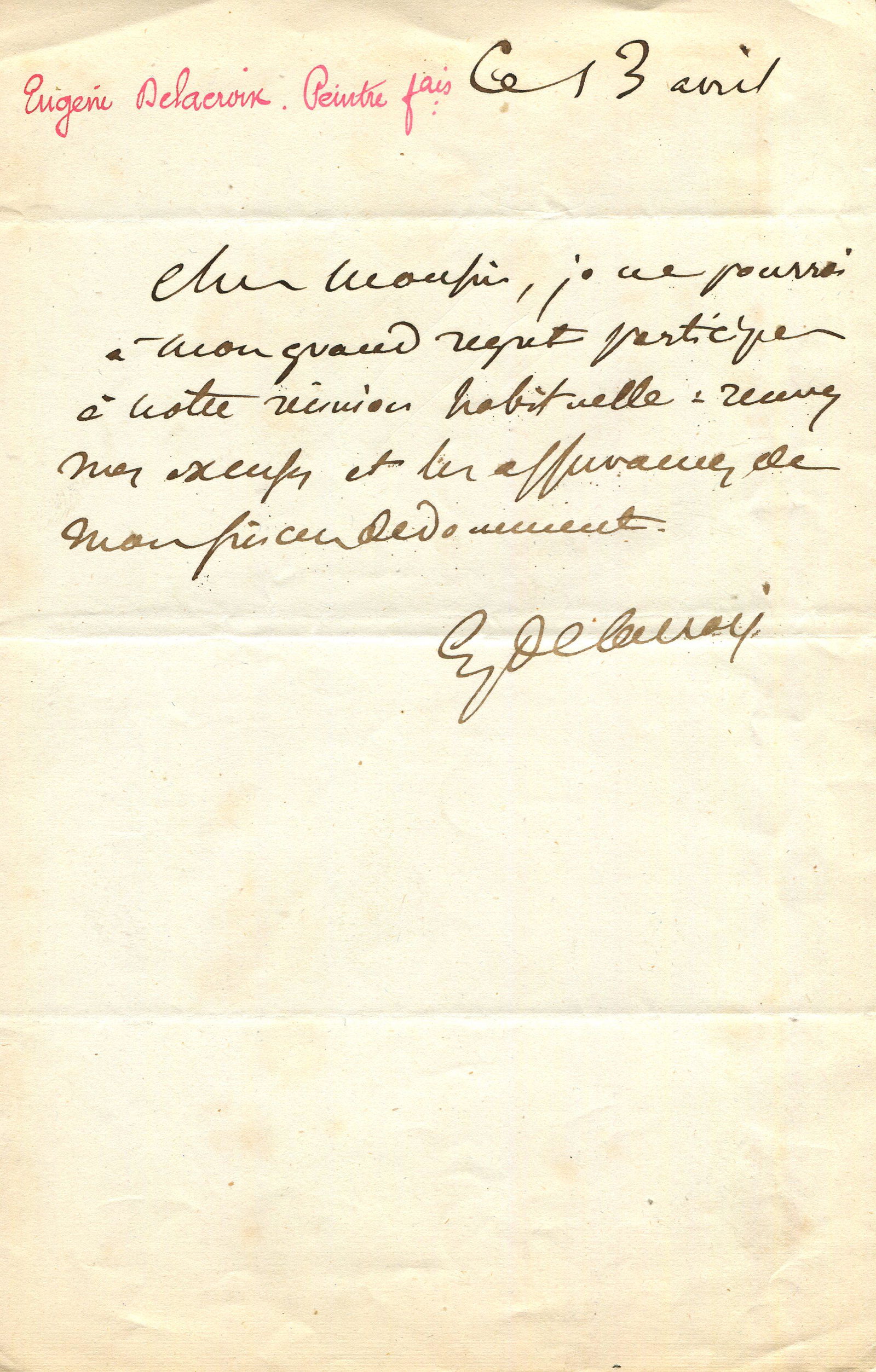 DELACROIX EUGENE: (1798-1863) (1 of 2)