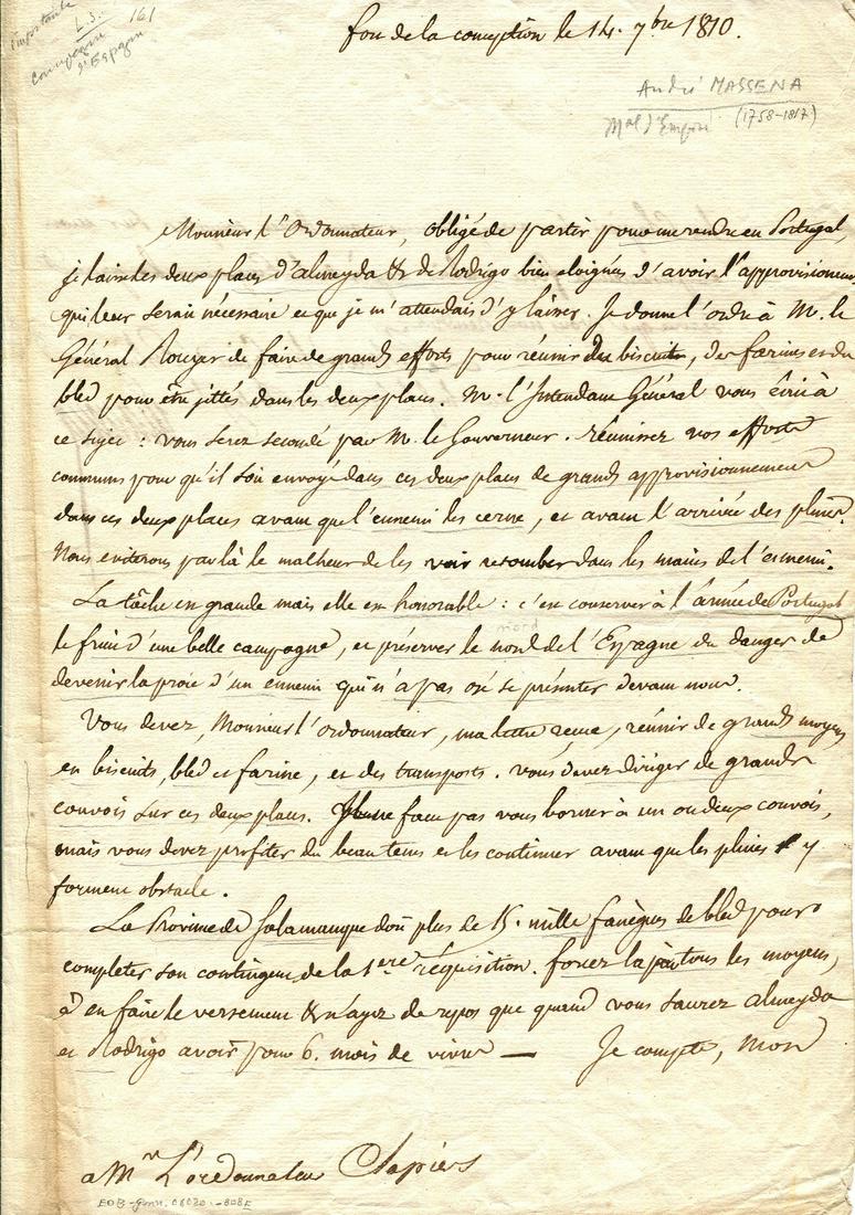 MASSENA ANDRE: (1758-1817) (1 of 2)