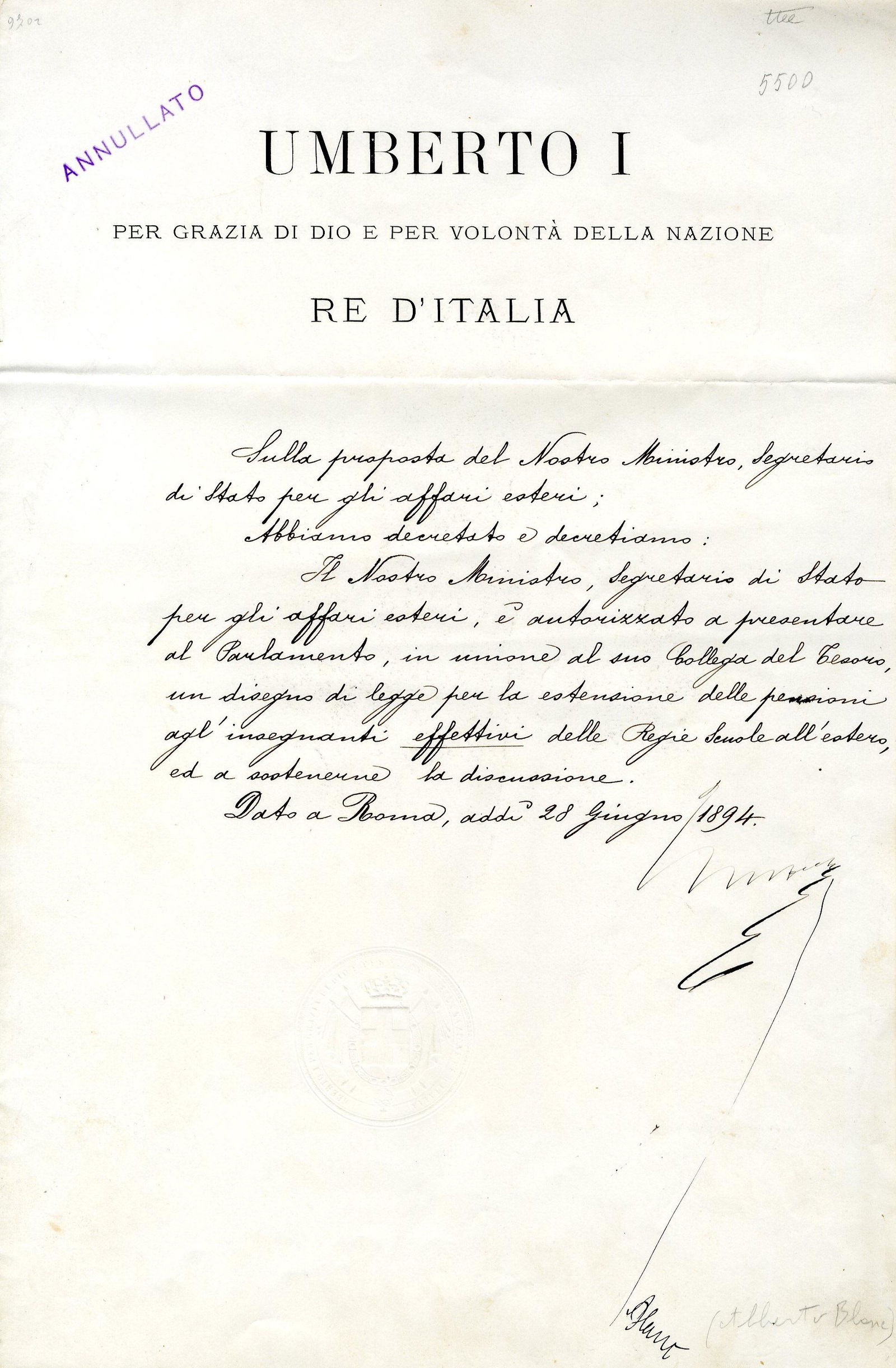 UMBERTO I: (1844-1900) (1 of 1)