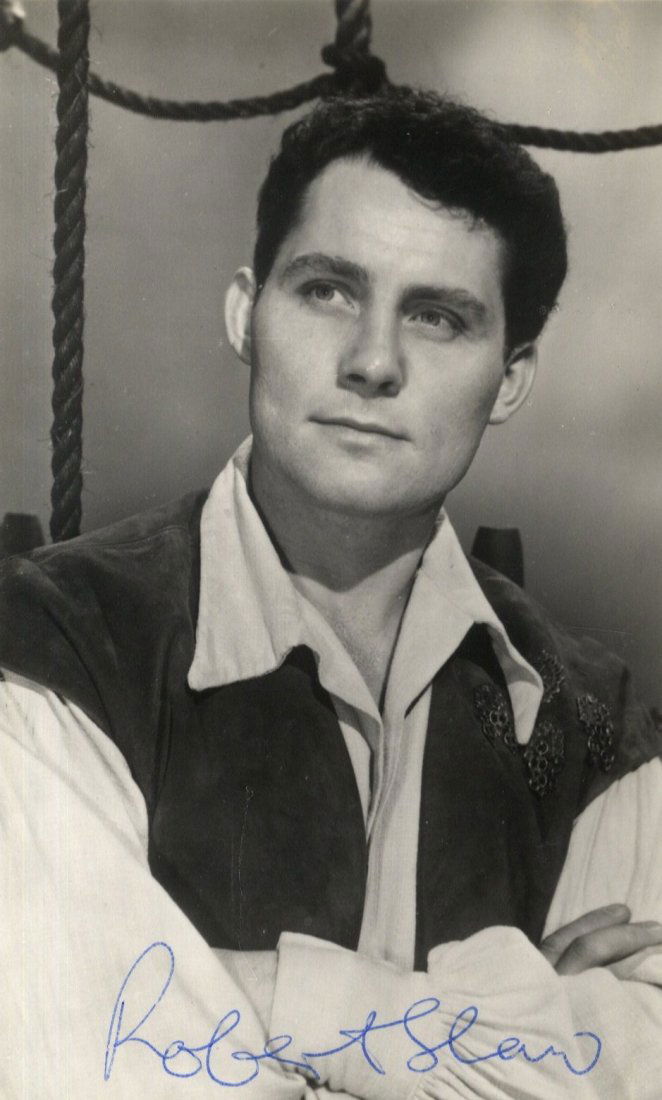 SHAW ROBERT: (1927-1978) British Actor, portrayed: SHAW ROBERT: (1927-1978) British Actor, portrayed the assassin Donald Grant in the James Bond film From Russia With Love (1963). Scarce vintage signed postcard photograph of Shaw in a half length pose