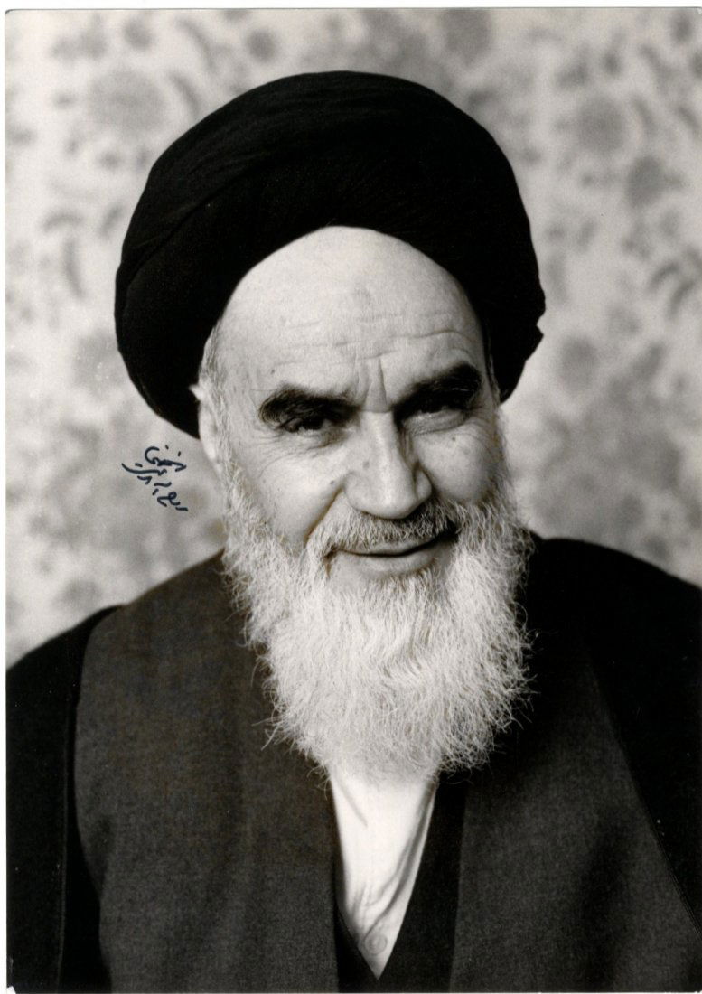 801 KHOMEINI AYATOLLAH RUHOLLAH: (1902-1989) Iranian Re: 801 KHOMEINI AYATOLLAH RUHOLLAH: (1902-1989) Iranian Religious Leader and Politician, leader of the 1979 Iranian Revolution which resulted in the overthrow of Mohammad Reza Pahlavi, Shah of Iran. Khom