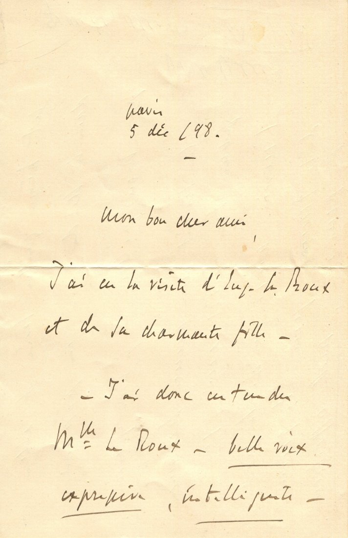 MASSENET JULES: (1842-1912) (1 of 3)