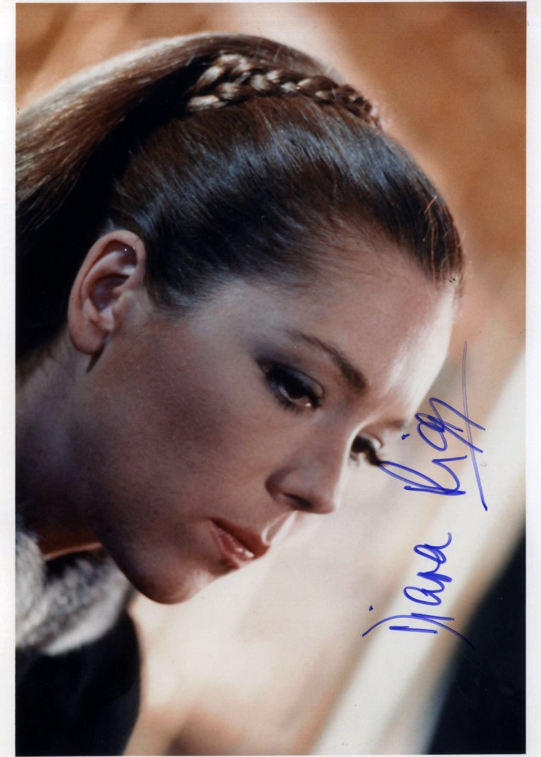 JAMES BOND: Selection of signed 8 x 10 photographs: JAMES BOND: Selection of signed 8 x 10 photographs and slightly smaller (1) by various actors and actresses who have starred in James Bond films comprising Roger Moore, Diana Rigg, Joanna Lumley, Hono