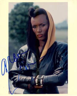 JONES GRACE: (1948- ): JONES GRACE: (1948- ) Jamaican singer, model and actress, remembered for her portrayal of May Day, the lover of Max Zorin and his chief henchwoman, in the James Bond spy film A View to a Kill (1985).