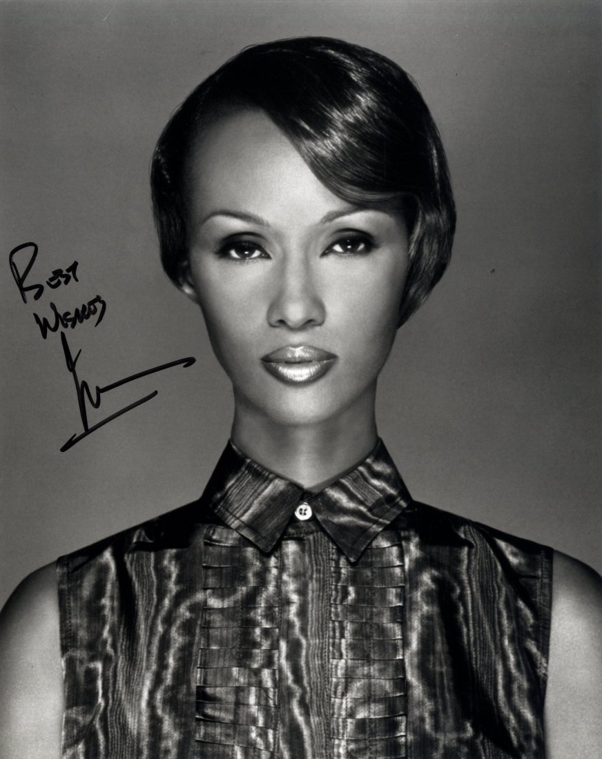 GLAMOUR: Selection of signed 8 x 10 photographs by: GLAMOUR: Selection of signed 8 x 10 photographs by various glamour and fashion models including Iman, Lili St Cyr, Cheryl Tiegs, Edy Williams, Morganna, Caprice, Fiona Richmond, Rachel Hunt, Elle McPh