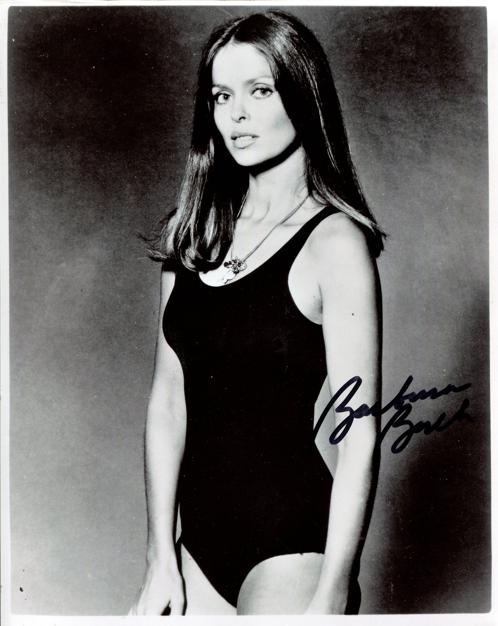 BACH BARBARA: (1947- ): BACH BARBARA: (1947- ) American Actress and Model, wife of Ringo Starr. Signed 8 x 10 photograph of Bach, wearing a bikini, standing in a half-length pose. Signed in bold black ink with her name alone
