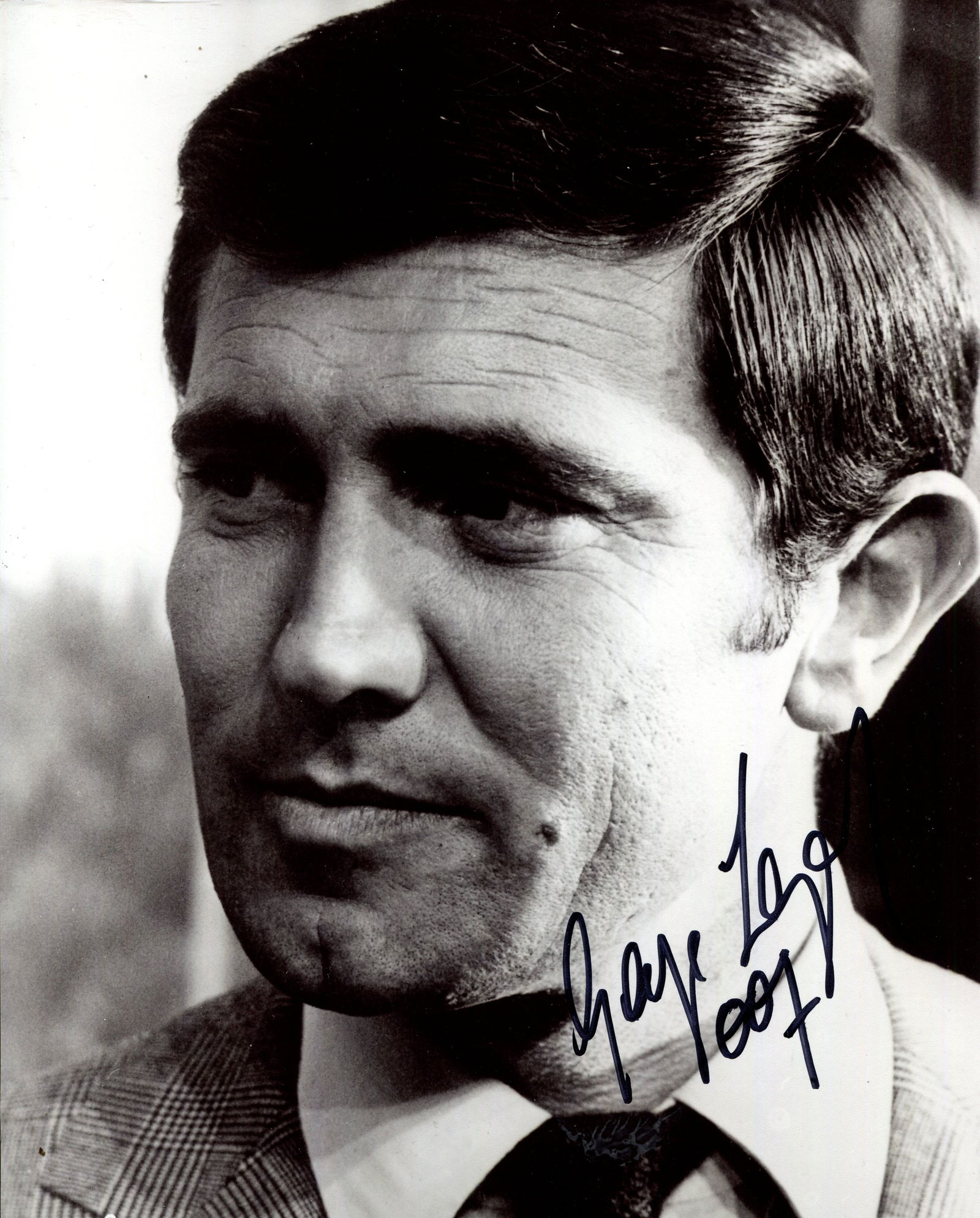 JAMES BOND: (x7): JAMES BOND: Small selection of signed 8 x 10 photographs by various film actors who have either portrayed the fictional detective James Bond or starred in one of the series of James Bond spy films, co