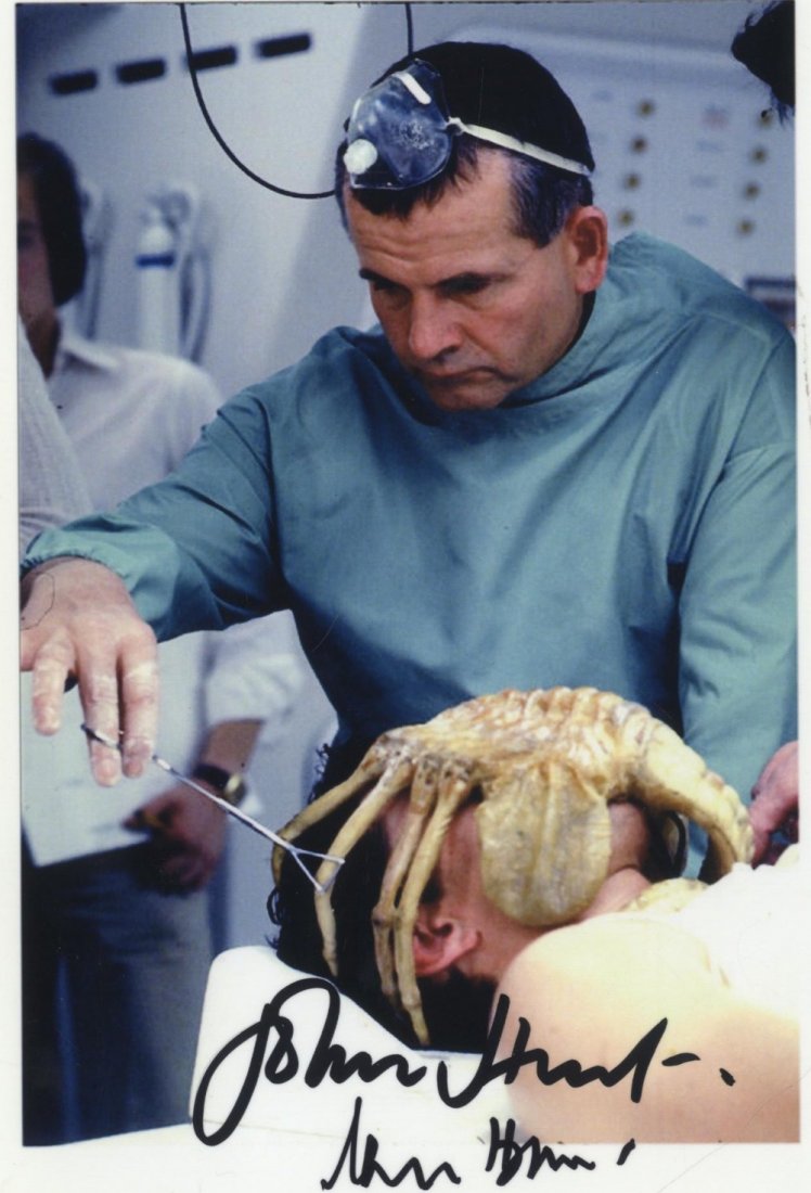 SCIENCE FICTION: Selection of signed 8 x 10 photographs: SCIENCE FICTION: Selection of signed 8 x 10 photographs and slightly smaller etc, by various actors and actresses who have starred in science fiction films etc, including John Hurt, Eddie Powell, Carr