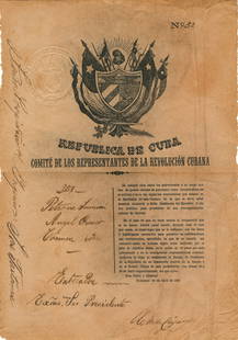 CESPEDES DEL CASTILLO CARLOS MANUEL: (1819-1874): CESPEDES DEL CASTILLO CARLOS MANUEL: (1819-1874) Cuban Revolutionary. First President of Cuba in Arms in 1868. Known as the ''Father of the Motherland'', Cespedes is considered a Cuban hero who freed
