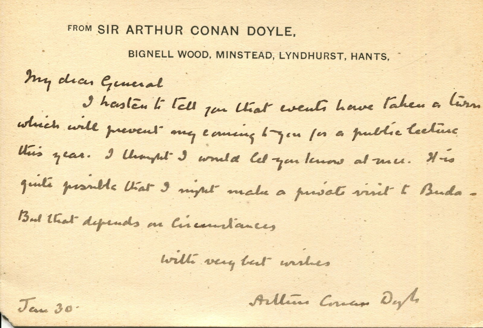DOYLE ARTHUR CONAN: (1859-1930) (1 of 1)