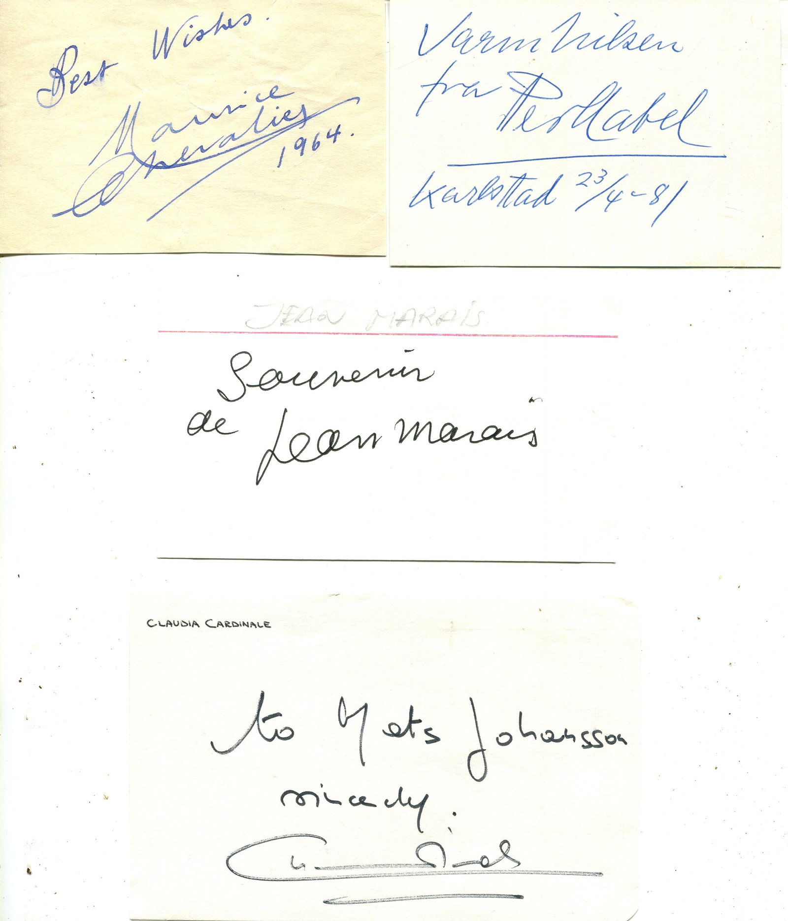 EUROPEAN CINEMA: (x52): EUROPEAN CINEMA: Selection of signed pieces, cards, a few signed magazine images etc., by various European film and television actors and actresses, entertainers etc., including Senta Berger, Michele