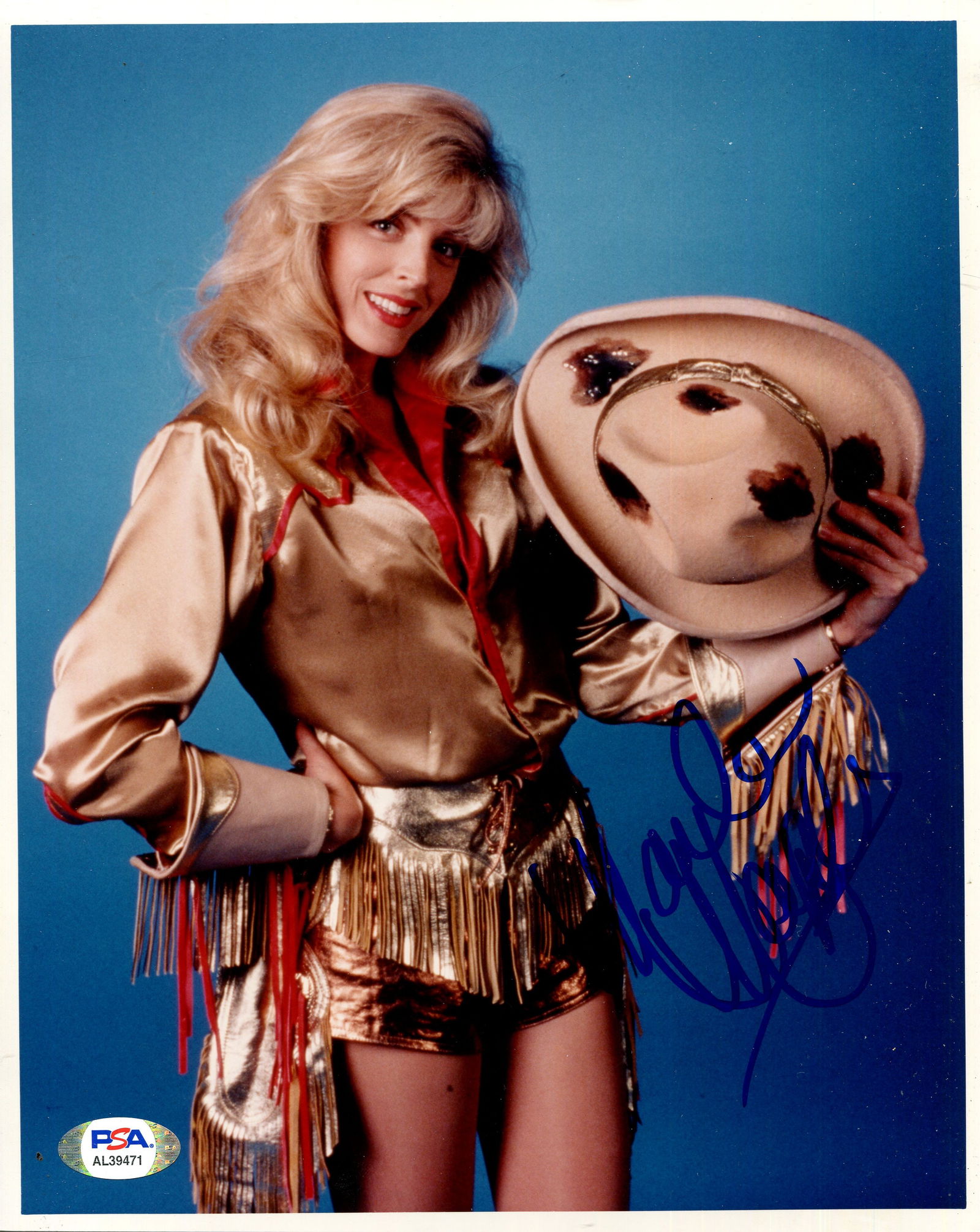 MAPLES MARLA: (1963- ): MAPLES MARLA: (1963- ) American television actress and model, the second wife of American President Donald Trump from 1993-99. Signed colour 8 x 10 photograph of Maples standing in a three-quarter len