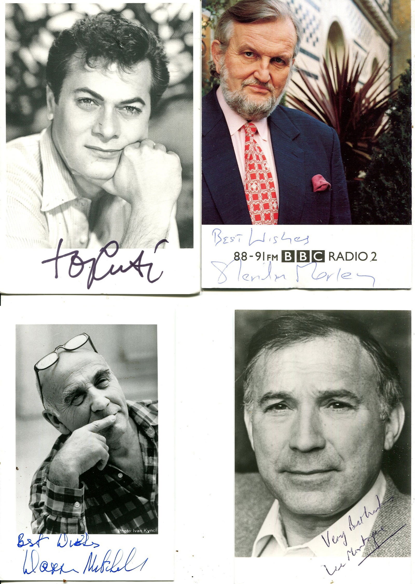 ENTERTAINMENT: (x58): ENTERTAINMENT: Selection of signed postcard photographs (and some very slightly smaller and larger) by various television, stage and film actors and actresses, a few television presenters, personaliti