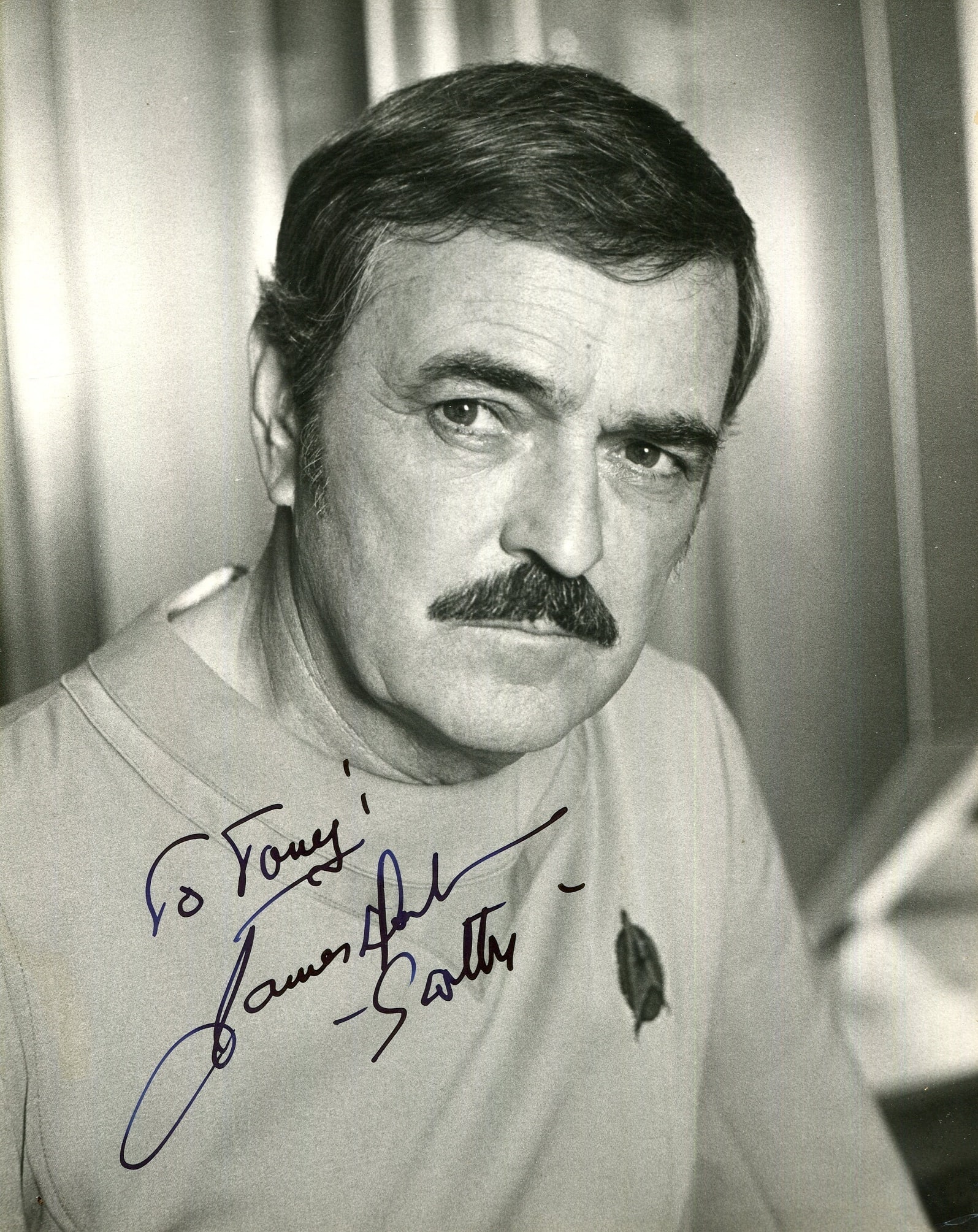 DOOHAN JAMES: (1920-2005): DOOHAN JAMES: (1920-2005) Canadian actor, remembered for his portrayal of Montgomery ´Scotty´ Scott in the television and film series Star Trek. An excellent signed and inscribed 7.5 x 9.5 photograp