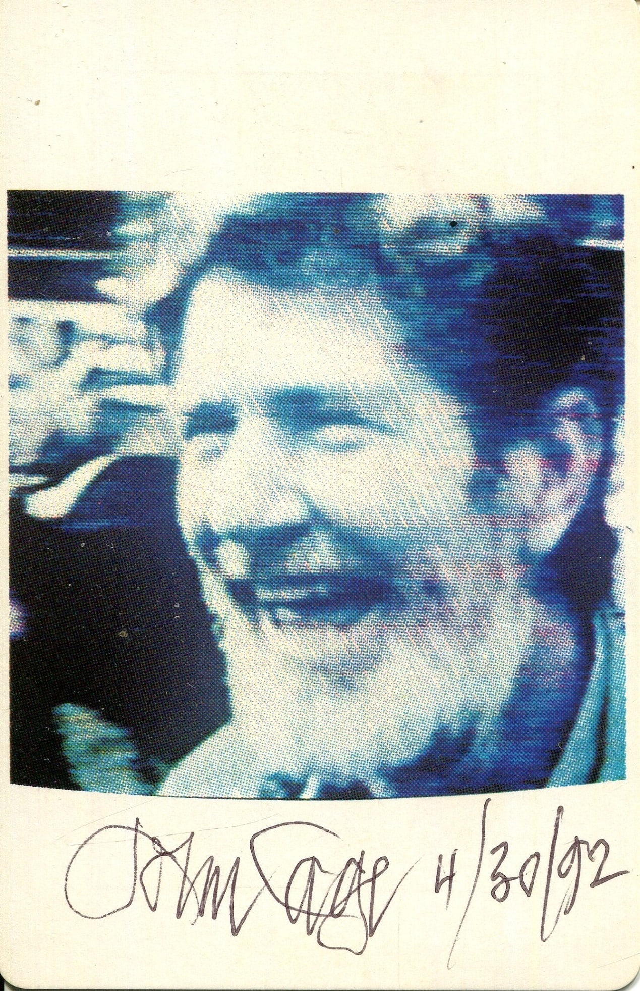 CAGE JOHN: (1912-1992): CAGE JOHN: (1912-1992) American composer, one of the leading figures of the post-war avant-garde. A signed colour 2.5 x 3.5 Jack of Diamonds playing card, being one card from the deck A Tribute to Joh