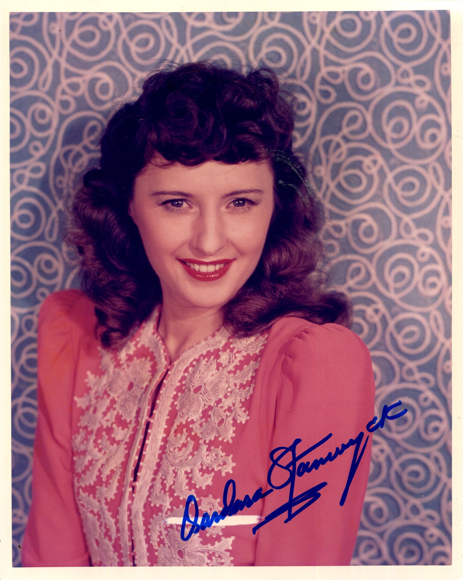 ACTRESSES: (x11): ACTRESSES: Selection of signed 8 x 10 photographs by various film and television actresses comprising Barbara Stanwyck, Robin Wright, Debra Winger, Annabelle Wallis, Edy Williams, Brenda Vaccaro, Juno