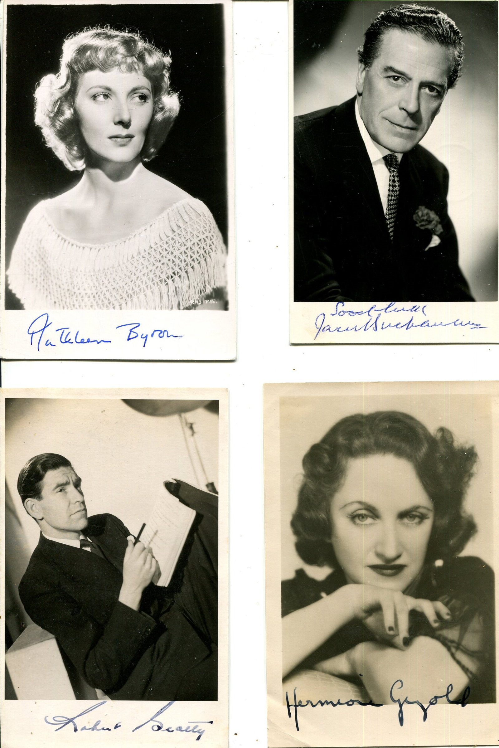 ENTERTAINMENT: (x58): ENTERTAINMENT: Selection of signed postcard photographs (and some very slightly smaller and larger) by various television, stage and film actors and actresses, a few television presenters,