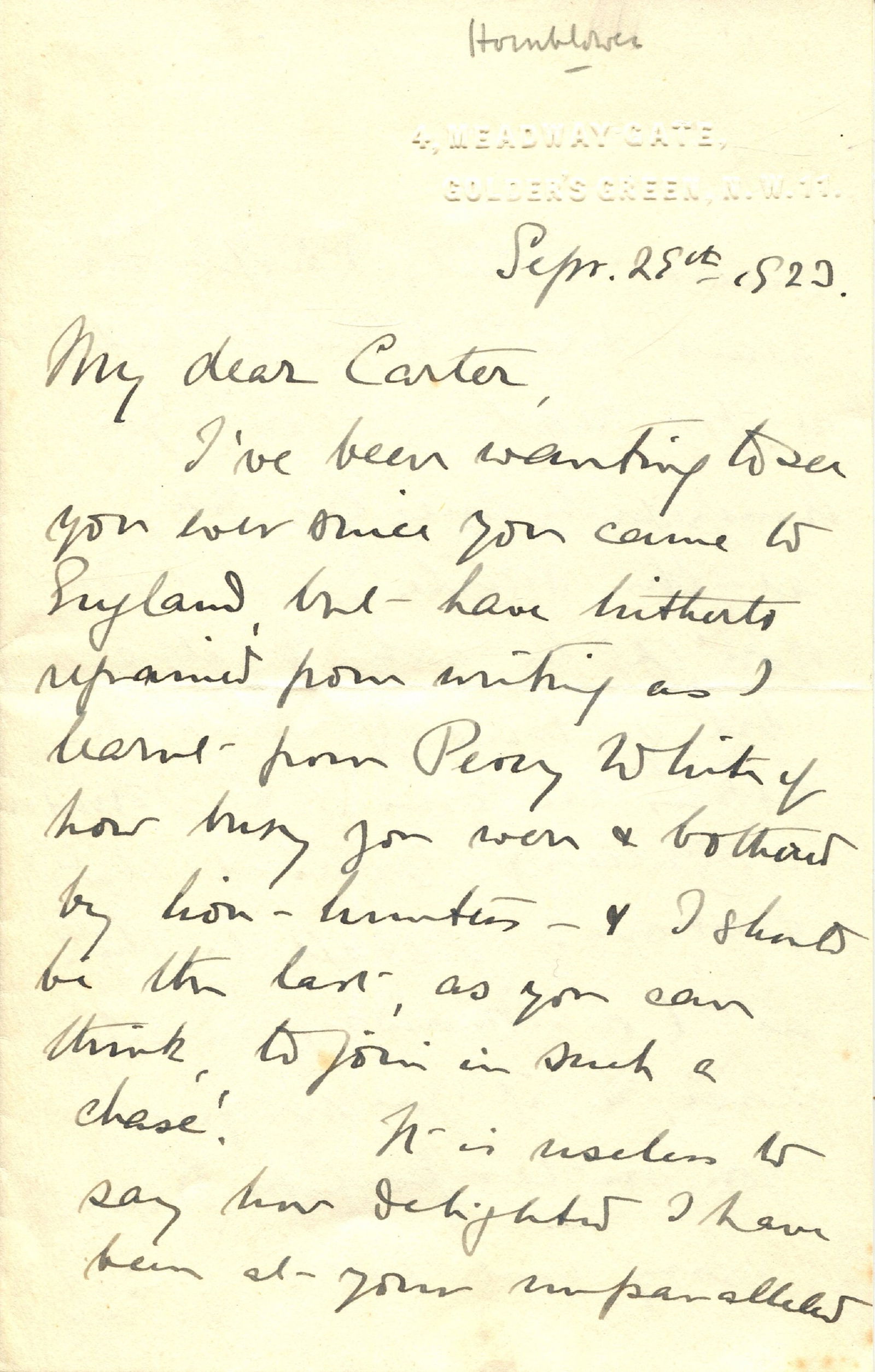 CARTER HOWARD: (1874-1939) (1 of 2)