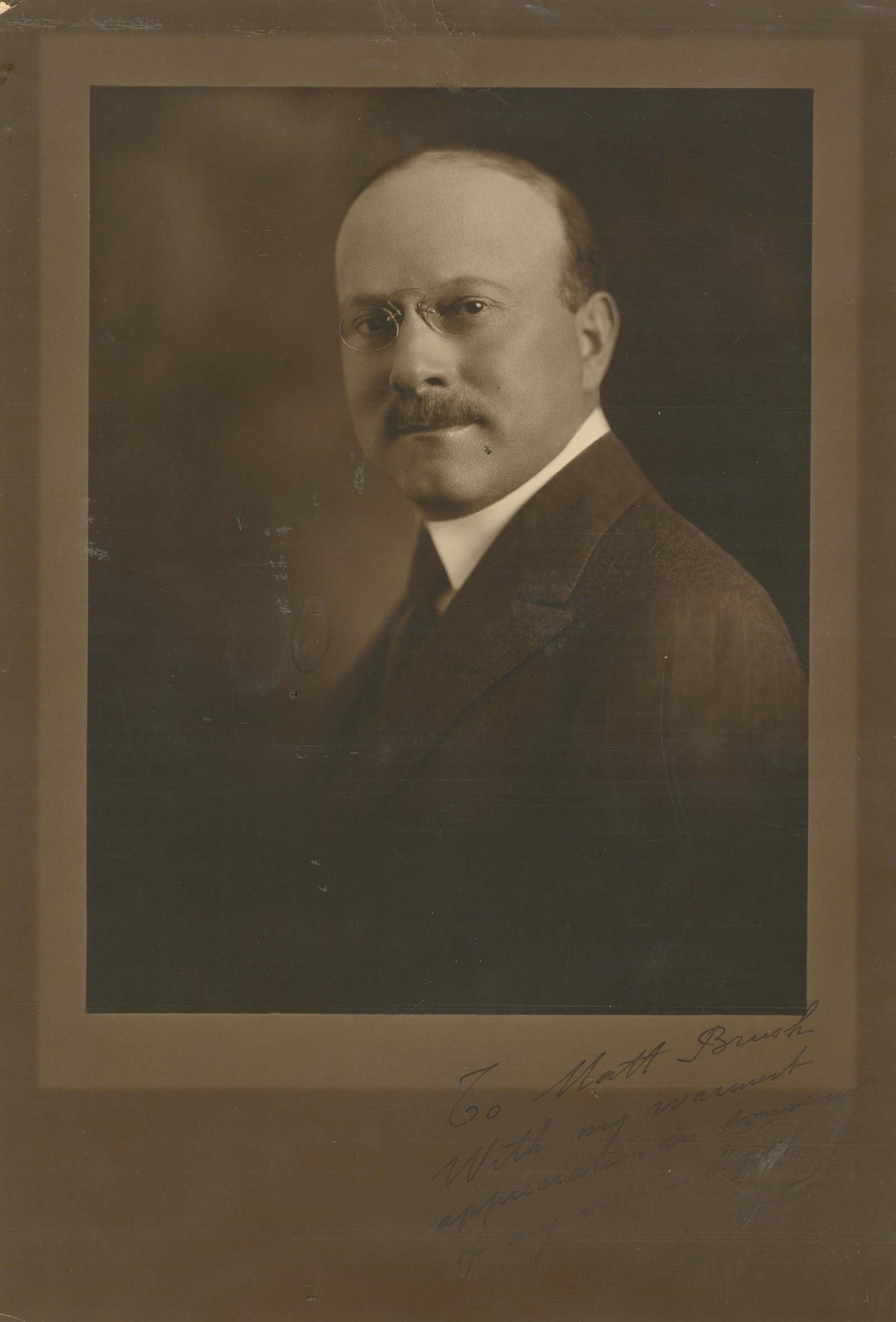CITROËN ANDRÉ: (1878-1935): CITROËN ANDRÉ: (1878-1935) French Industrialist. Known for making a car named after him. A very fine and rare signed and inscribed 9 x 13 photograph by Citroen, the attractive Hamblain image from