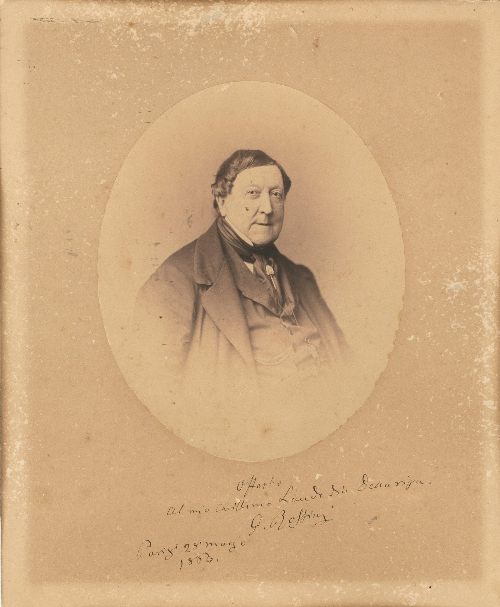 ROSSINI GIOACCHINO: (1792-1868): ROSSINI GIOACCHINO: (1792-1868) Italian Composer. A prolific composer, known as 'The Italian Mozart', who until his retirement in 1829 had been the most popular opera composer in history. A very