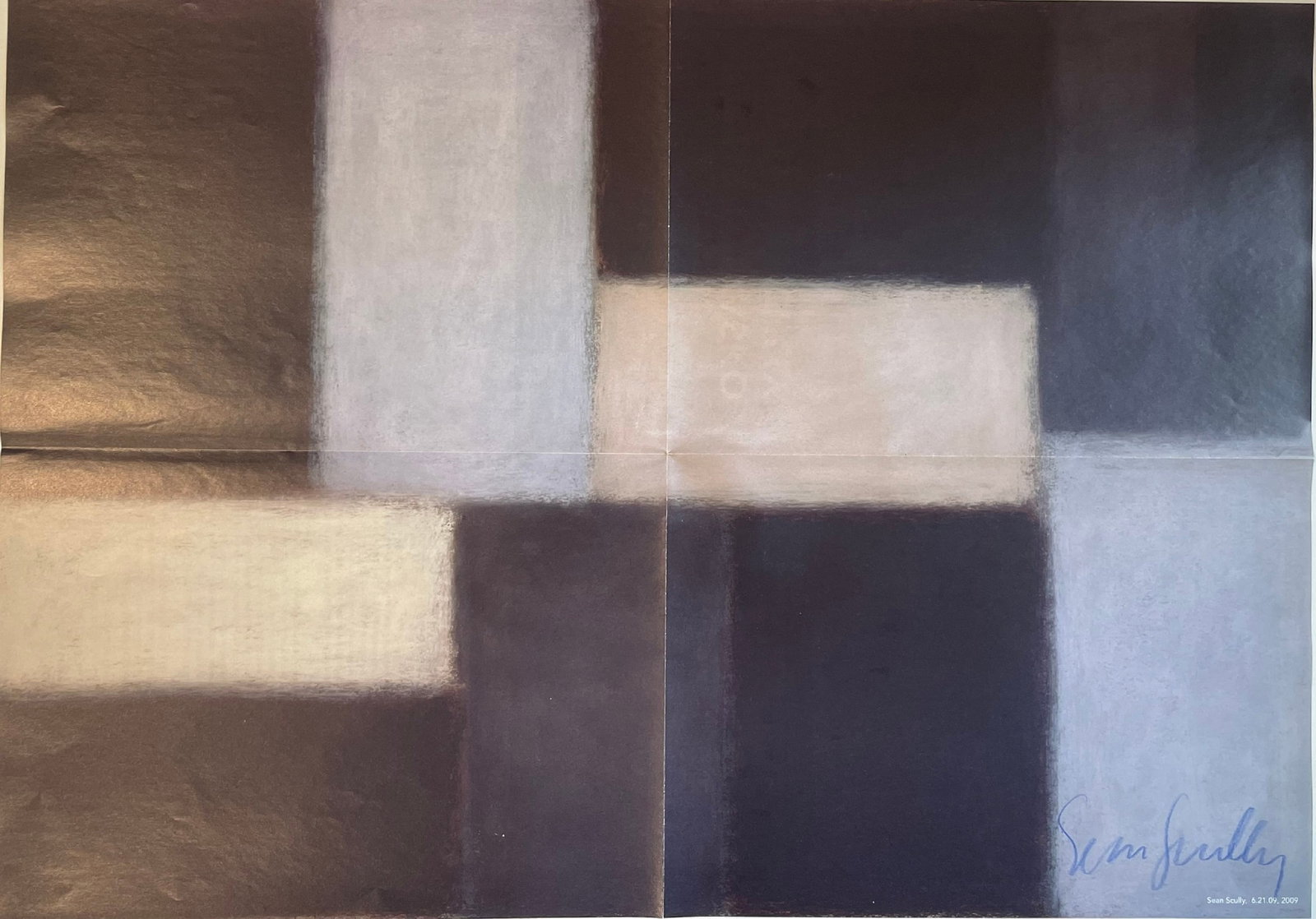 SCULLY SEAN: (1945- ): SCULLY SEAN: (1945- ) Irish artist. A very fine signed 23.5 x 16.5 colour poster by Scully (59.4cm x 42cm). The colour poster corresponds to his work for the exhibition The Shadow of the Corner of