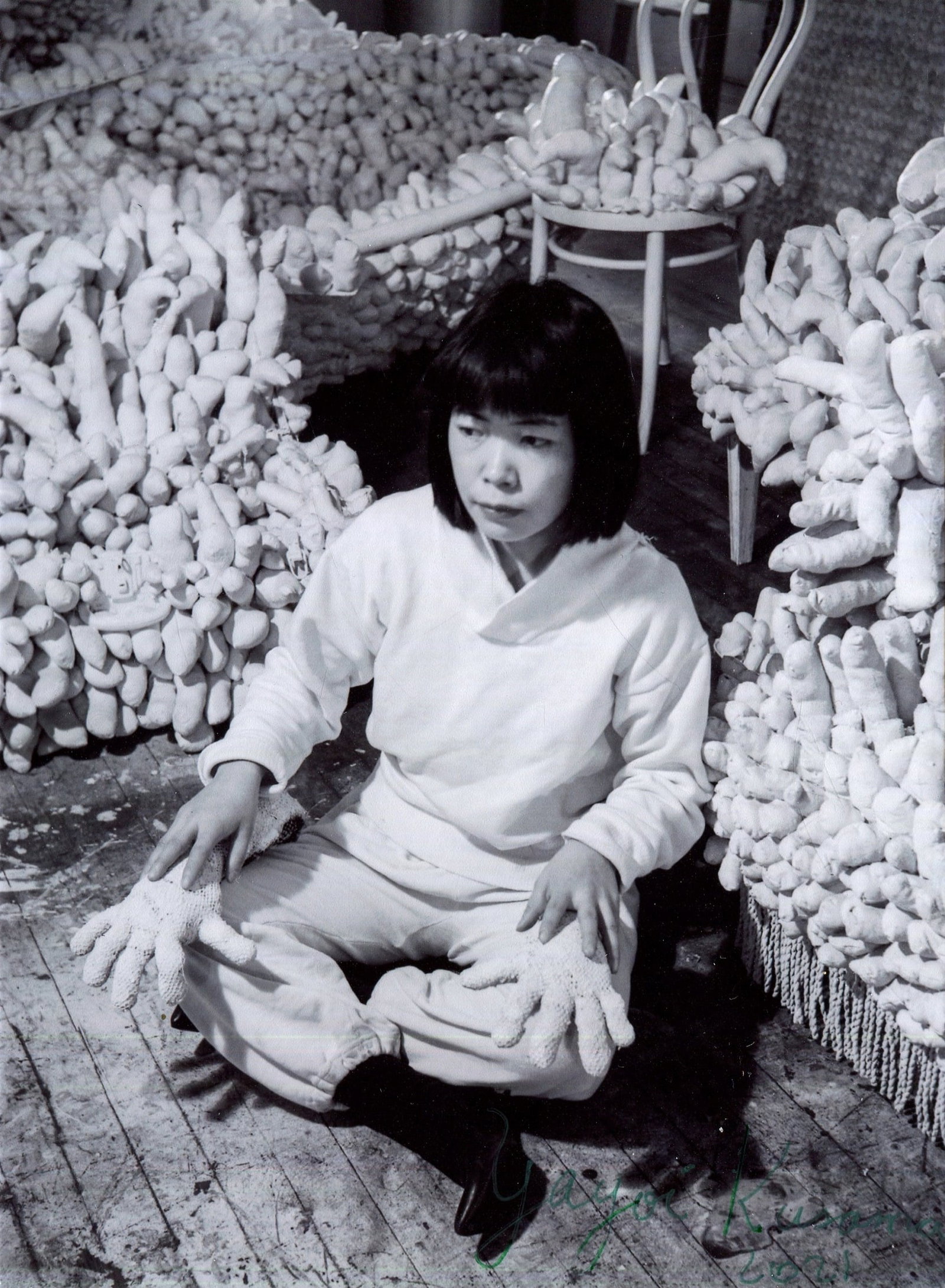 KUSAMA YAYOI: (1929- ): KUSAMA YAYOI: (1929- ) Japanese Contemporary Artist who has struggled for much of her life with mental illness and, since the mid-1970s, has lived in a mental hospital in Tokyo by her own choice. A