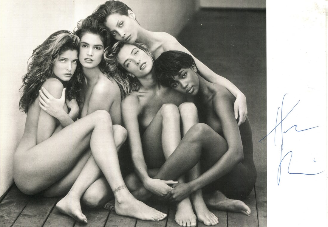 RITTS HERB: (1952-2002): RITTS HERB: (1952-2002) American fashion photographer and music video director. A printed oblong 8vo folding invitation card to the opening night of the Herb Ritts: Work exhibition at the Kunsthaus