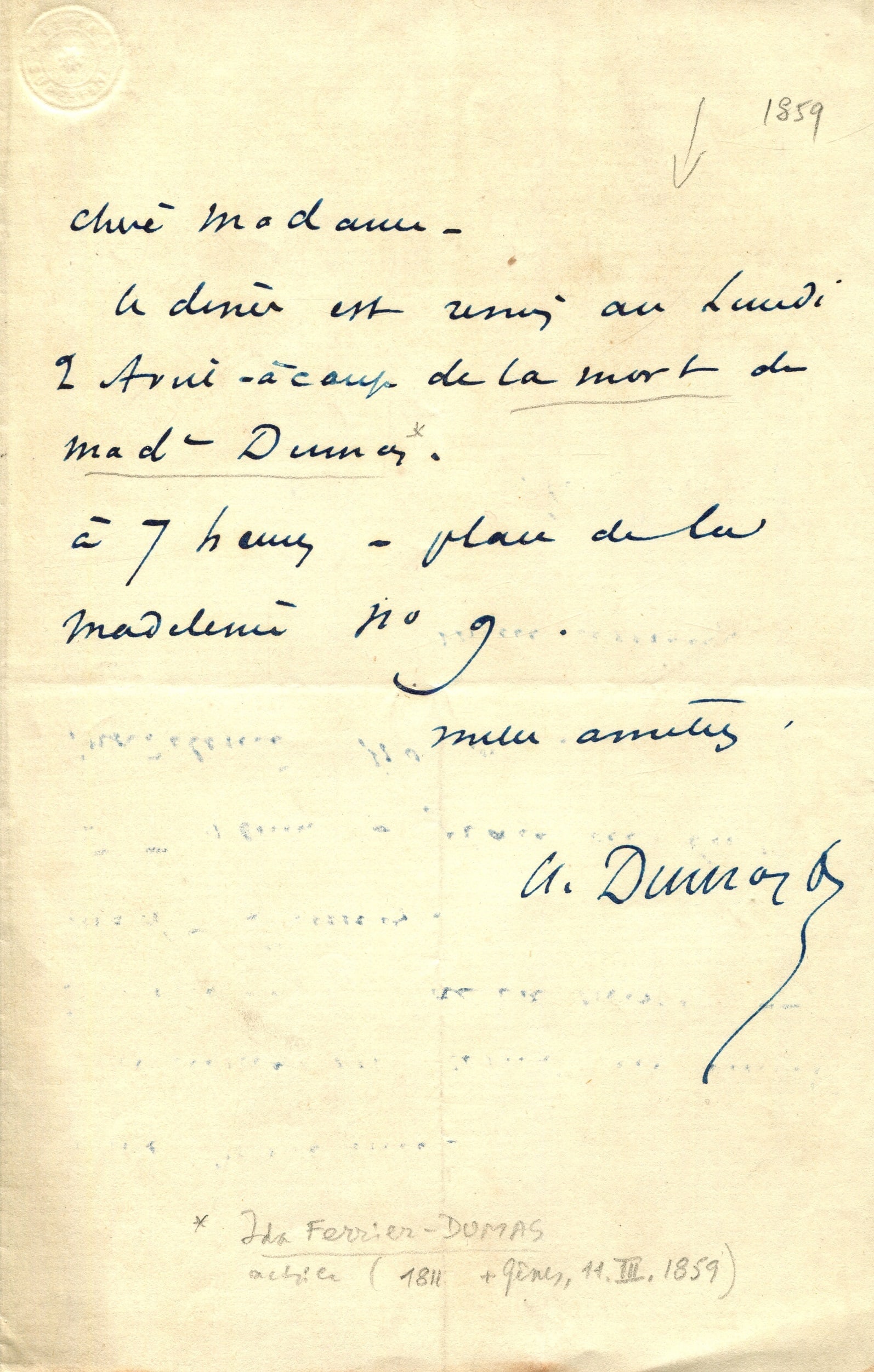 DUMAS ALEXANDRE: Fils (1824-1895) (1 of 1)