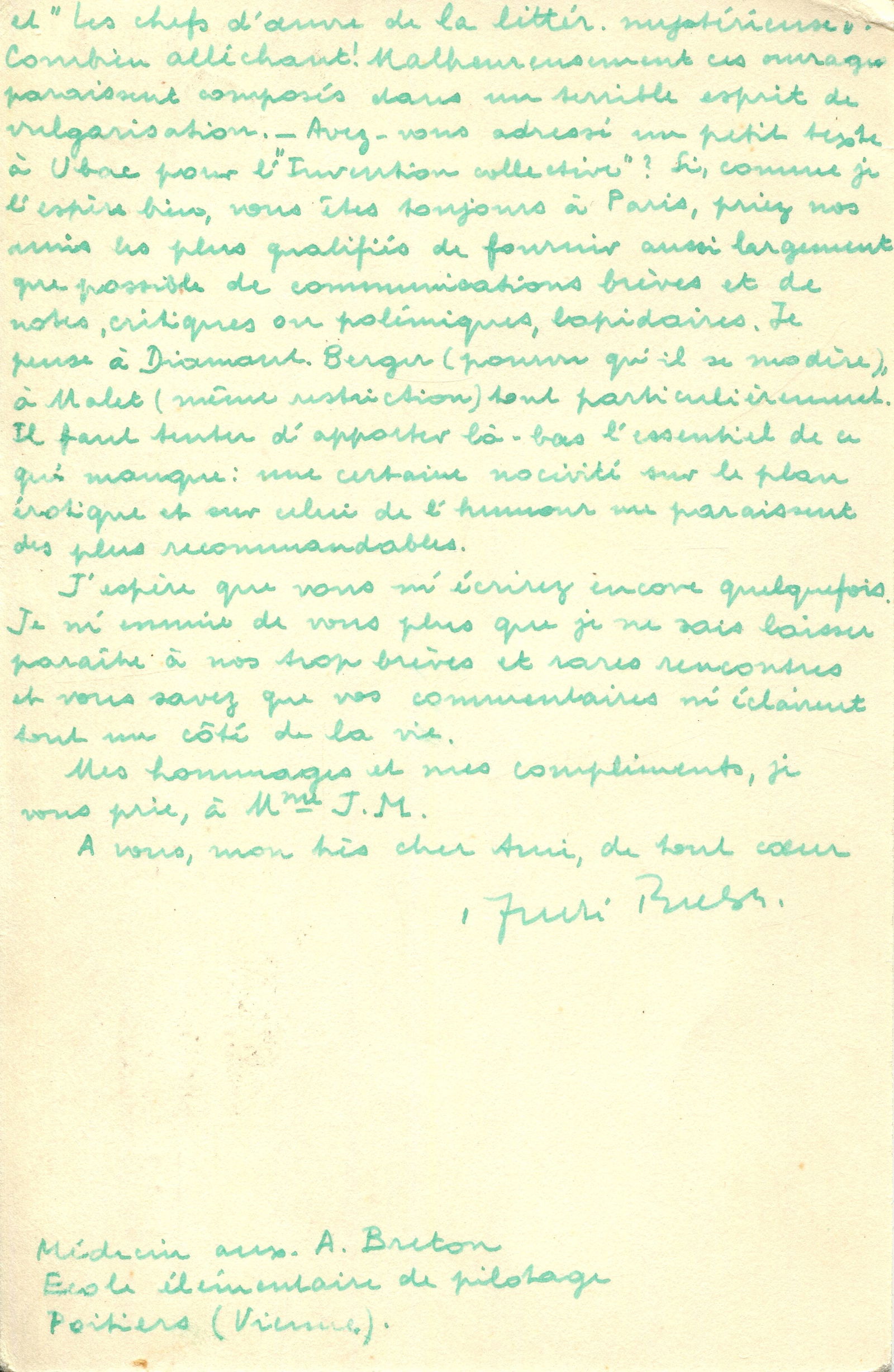 BRETON ANDRE: (1896-1966) - 2