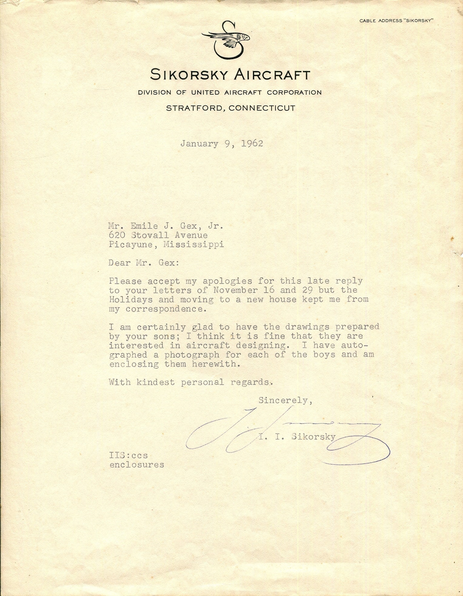 SIKORSKY IGOR: (1889-1972): SIKORSKY IGOR: (1889-1972) Russian-born American aviation pioneer in both helicopters and fixed-wing aircraft, designer of the Sikorsky R-4, the world's first large-scale mass-produced helicopter and