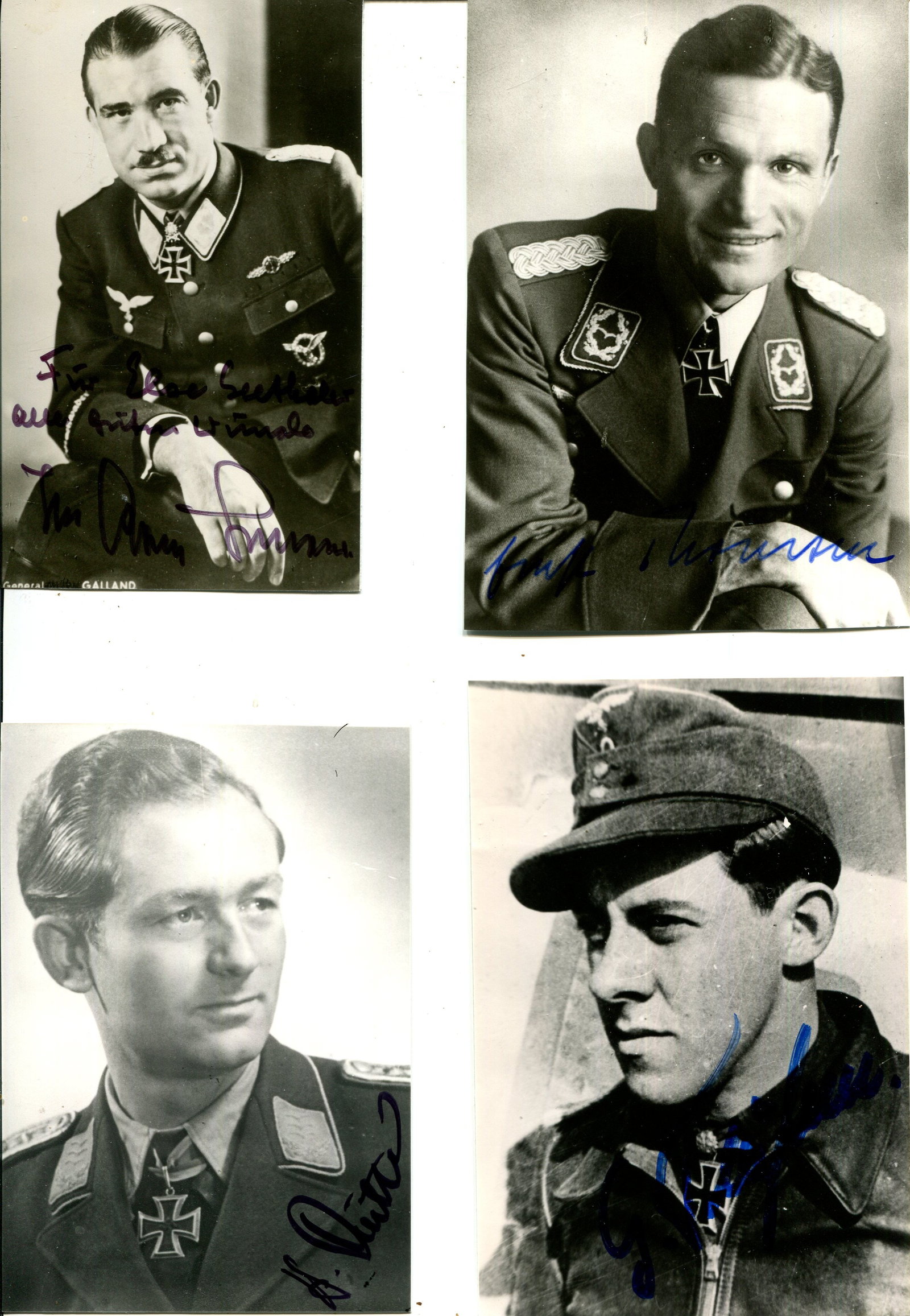KNIGHT´S CROSS WINNERS: (x23): KNIGHT´S CROSS WINNERS: Selection of signed postcard photographs, and slightly larger and smaller, by various Knight´s Cross winners, all of whom served with the Luftwaffe during World War II, compr